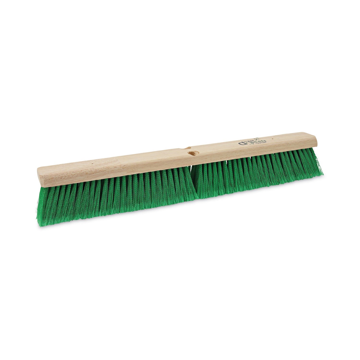 Boardwalk® Floor Broom Head, 3" Green Flagged Recycled Pet Plastic Bristles, 24" Brush