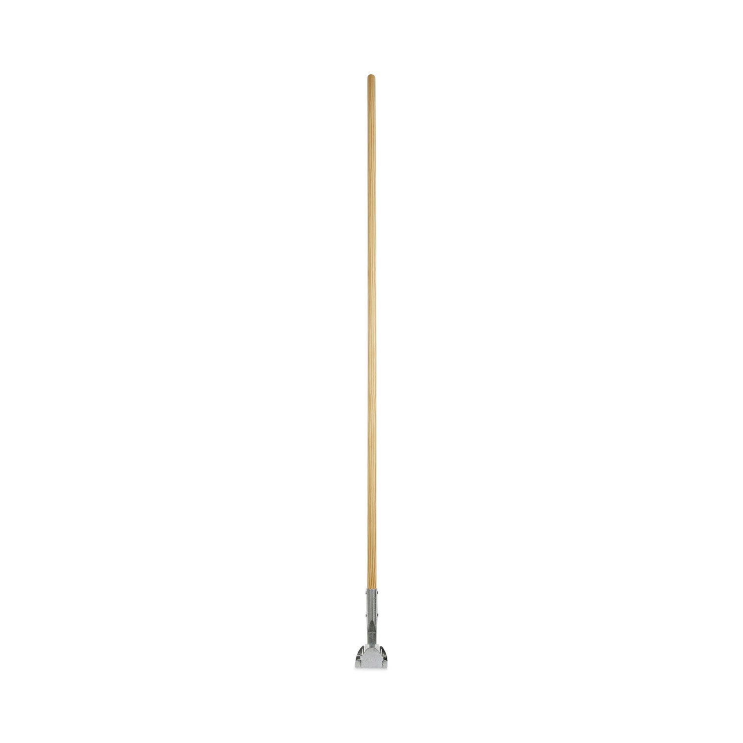 Boardwalk® Clip-On Dust Mop Handle, Lacquered Wood, Swivel Head, 1" dia x 60", Natural
