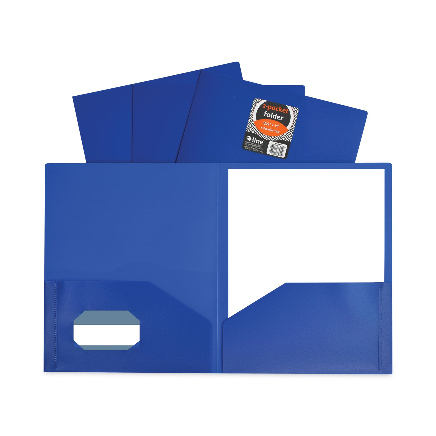 Two-Pocket Heavyweight Poly Folder | Blue, 25/Box