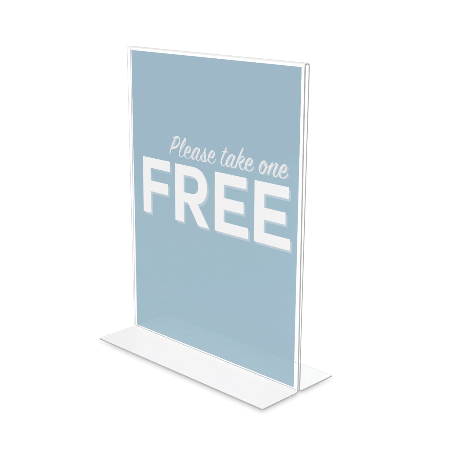 deflecto® Classic Image Double-Sided Sign Holder, 8.5 x 11 Insert, Clear