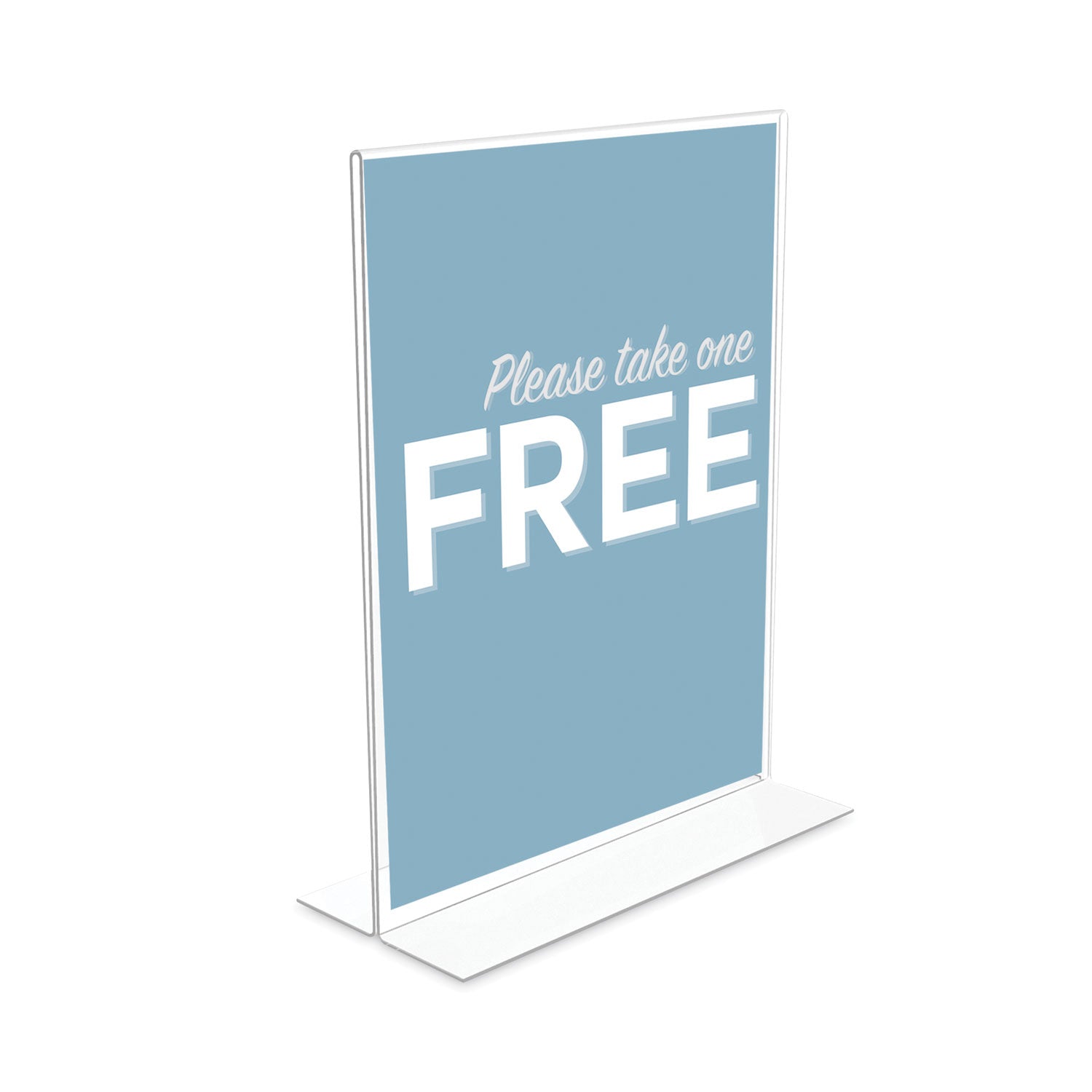 deflecto® Classic Image Double-Sided Sign Holder, 8.5 x 11 Insert, Clear