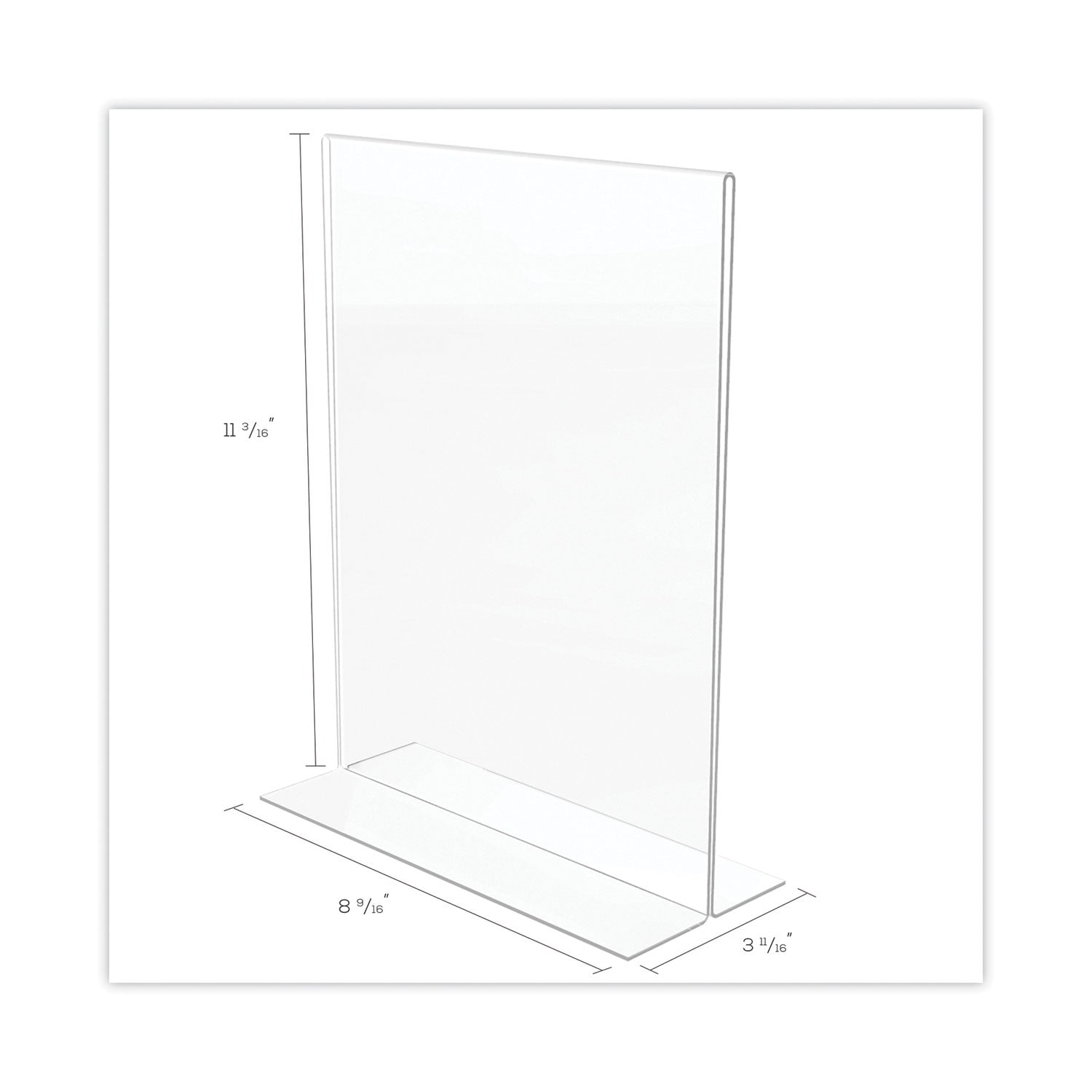 deflecto® Classic Image Double-Sided Sign Holder, 8.5 x 11 Insert, Clear
