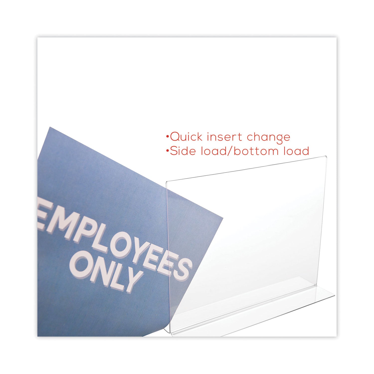 deflecto® Classic Image Double-Sided Sign Holder, 8.5 x 11 Insert, Clear