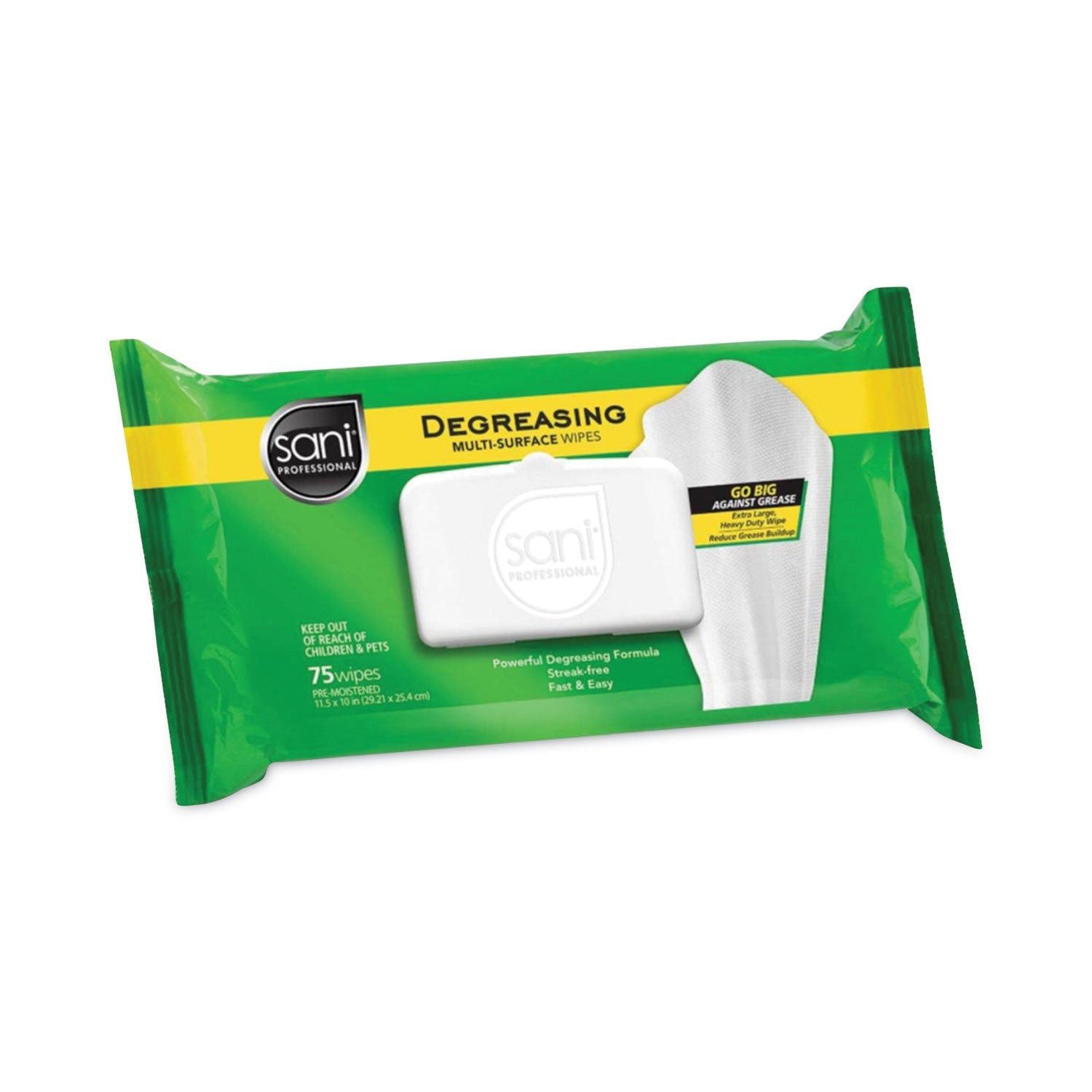 Degreasing Multi-Surface Wipes | 75/Pack, 9 Pk/Ctn