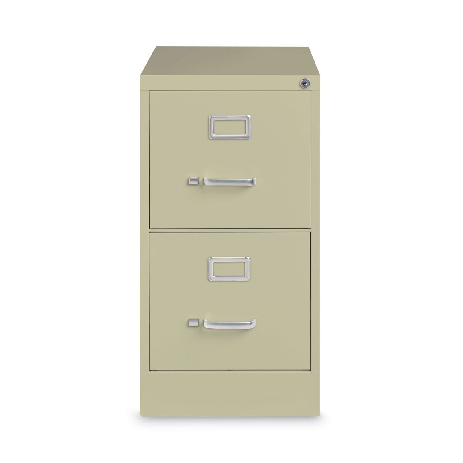 Alera® Two-Drawer Economy Vertical File, Letter-Size File Drawers, 15" x 26.5" x 28.37", Putty