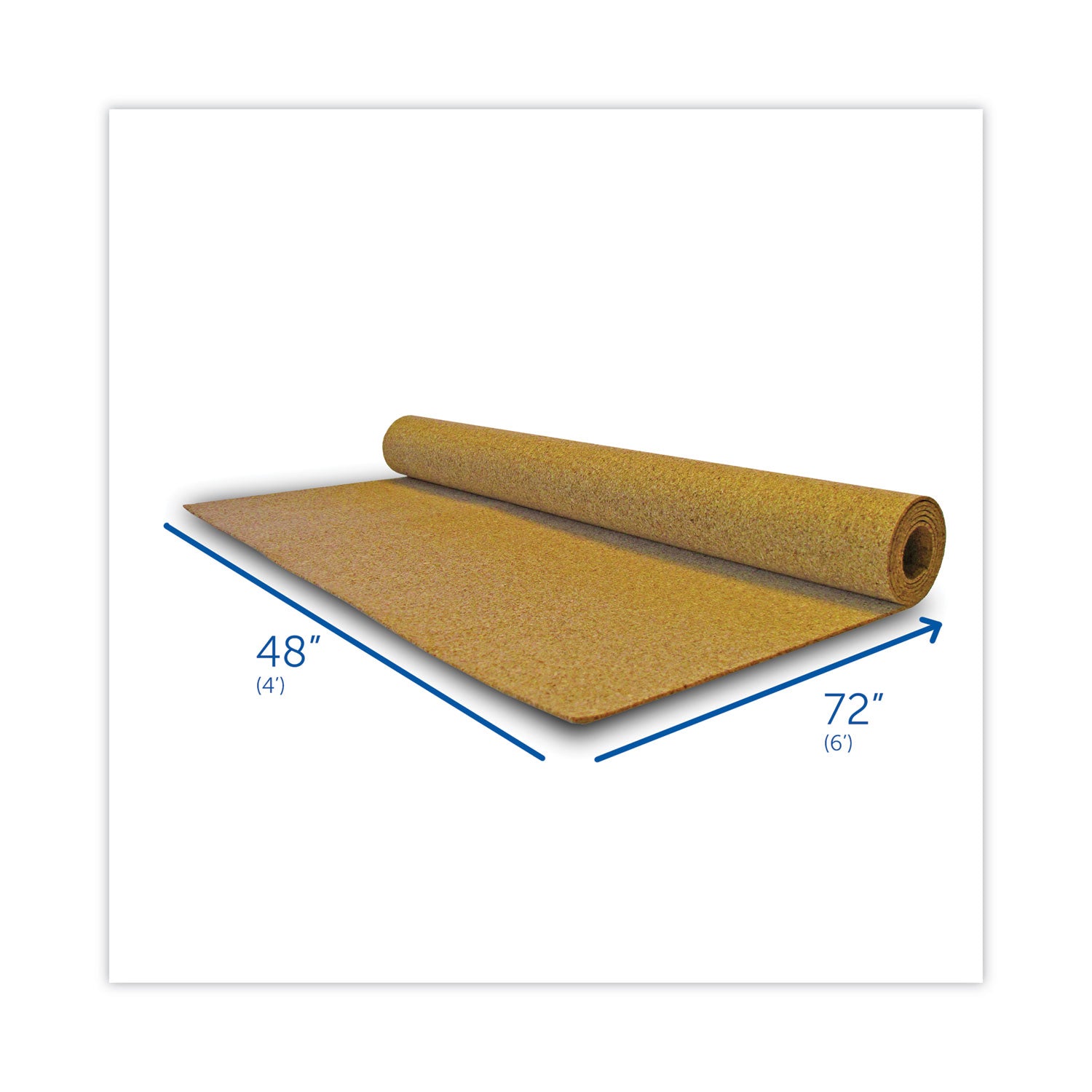 Flipside Cork Roll, 48" x 0.24" x 96", Brown - Bloom Skins