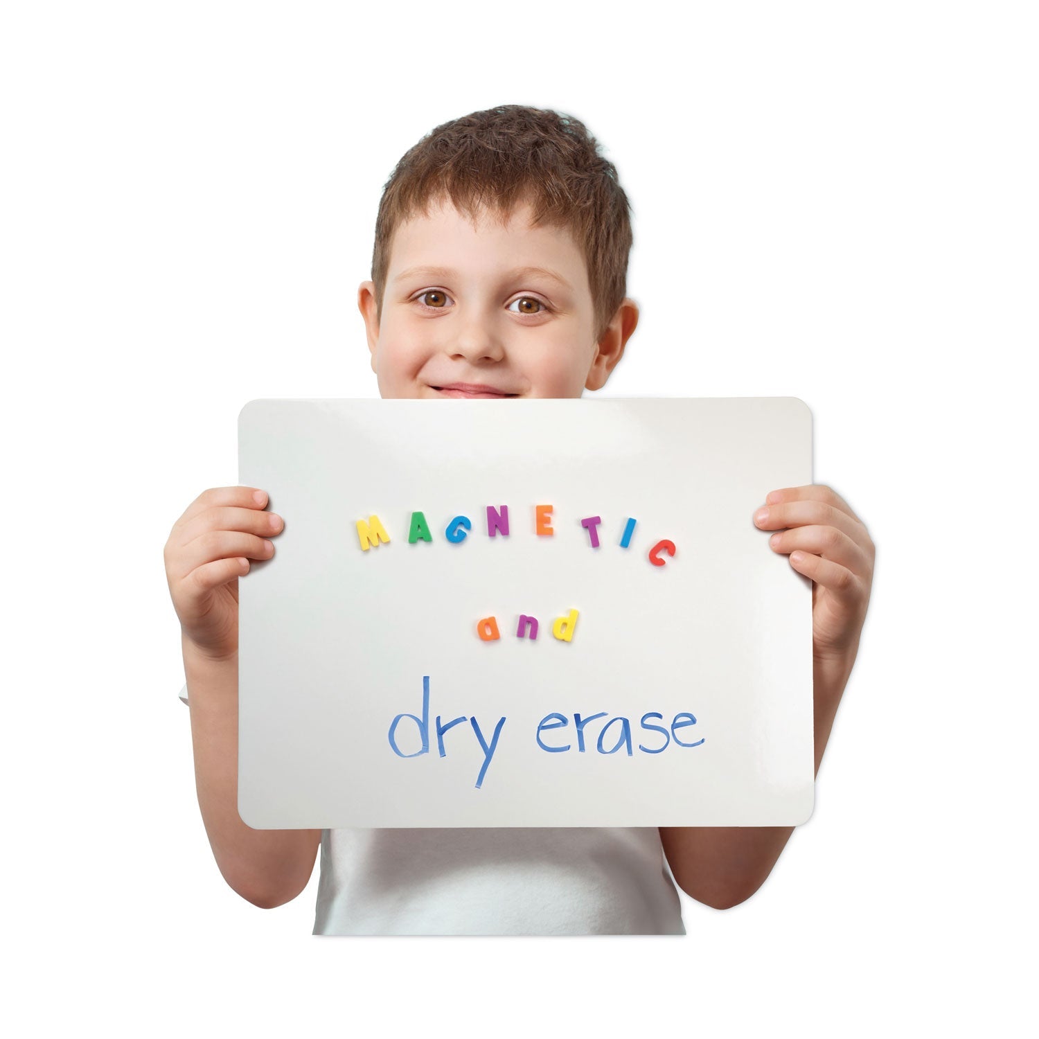 Flipside Magnetic Dry Erase Board, 12" x 9", White Surface