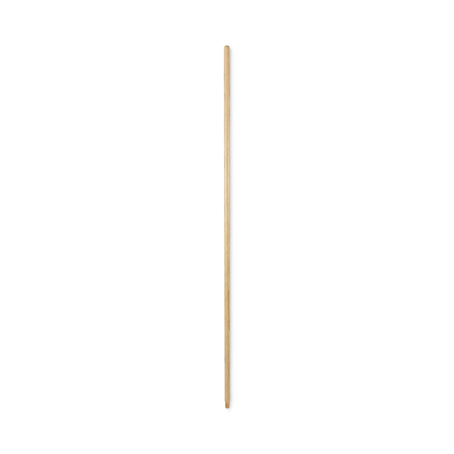 Boardwalk® Threaded End Broom Handle, Lacquered Hardwood, 0.94" dia x 54", Natural