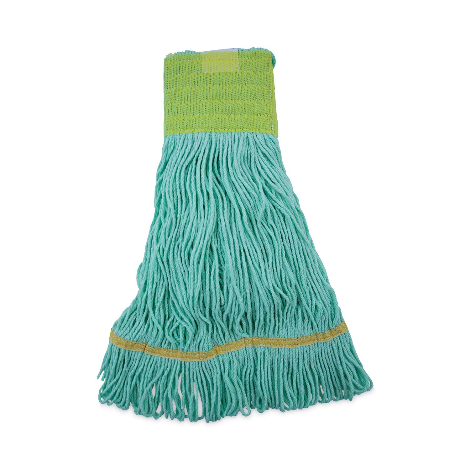 Ecomop Looped-End Mop Head | Med, Green, 12-Pack