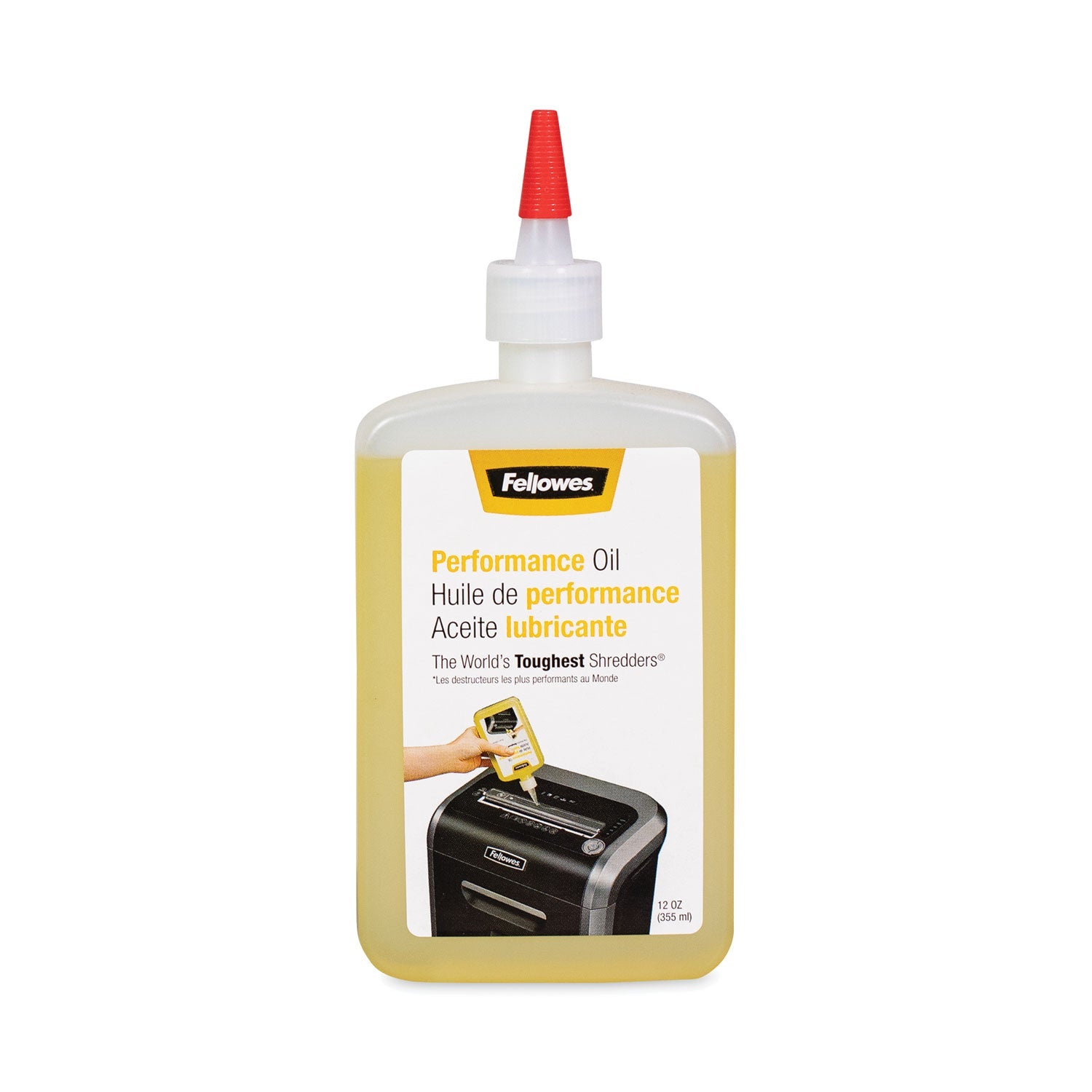 Fellowes® Powershred Performance Oil, 12 Oz Bottle With Extension Nozzle