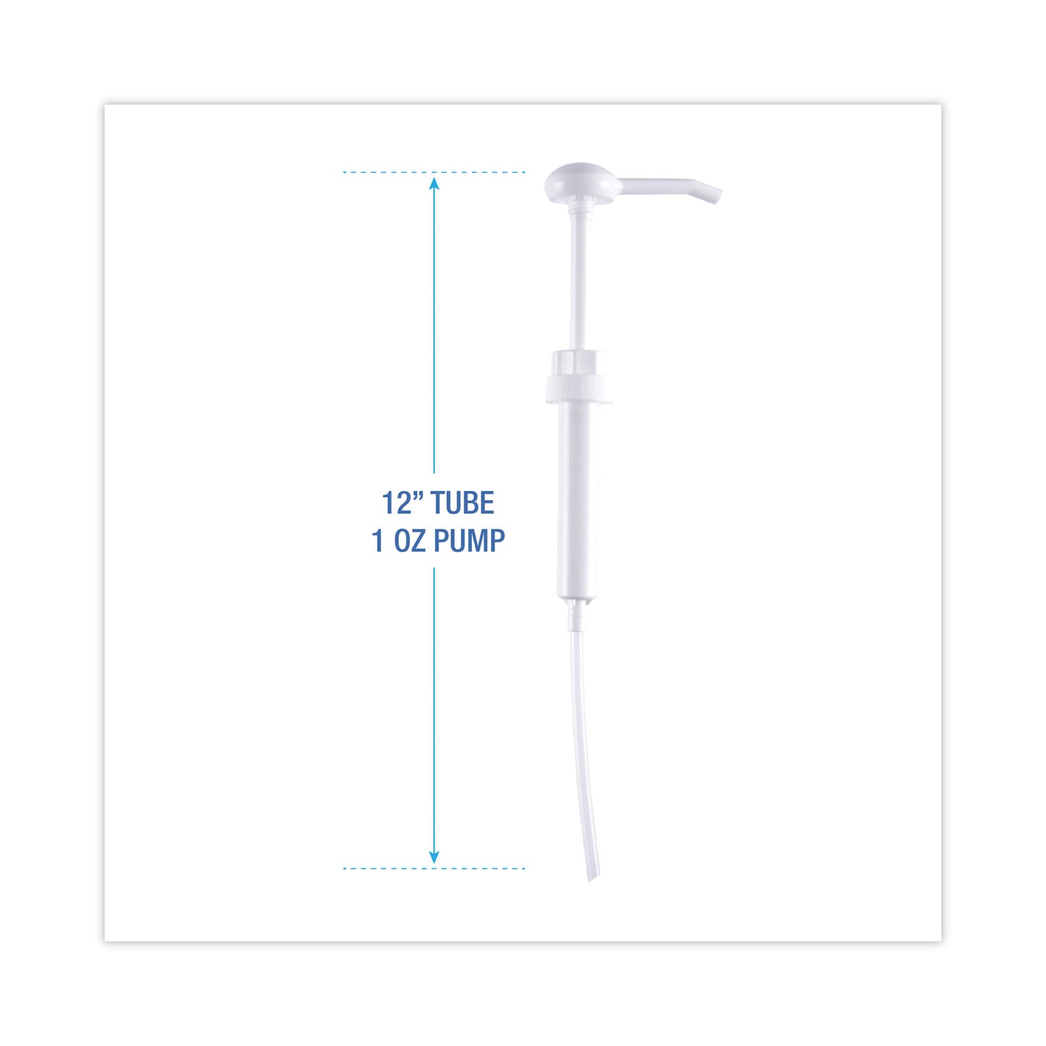 Boardwalk® Siphon Pump for 1 gal Bottles, 1 oz Output, 12" Tube, Plastic, White