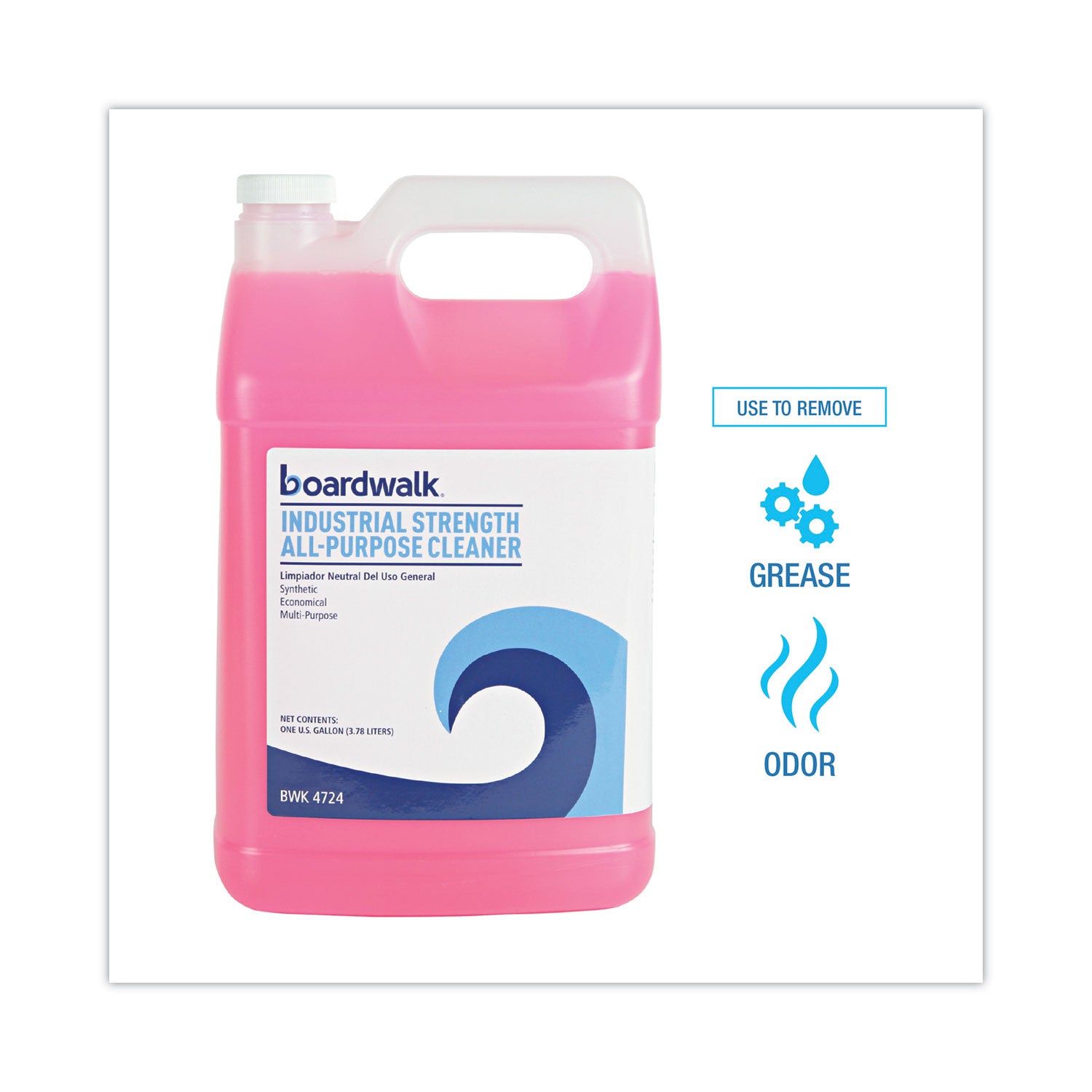 Boardwalk® Industrial Strength All-Purpose Cleaner, Lemon Scent, 1 gal Bottle