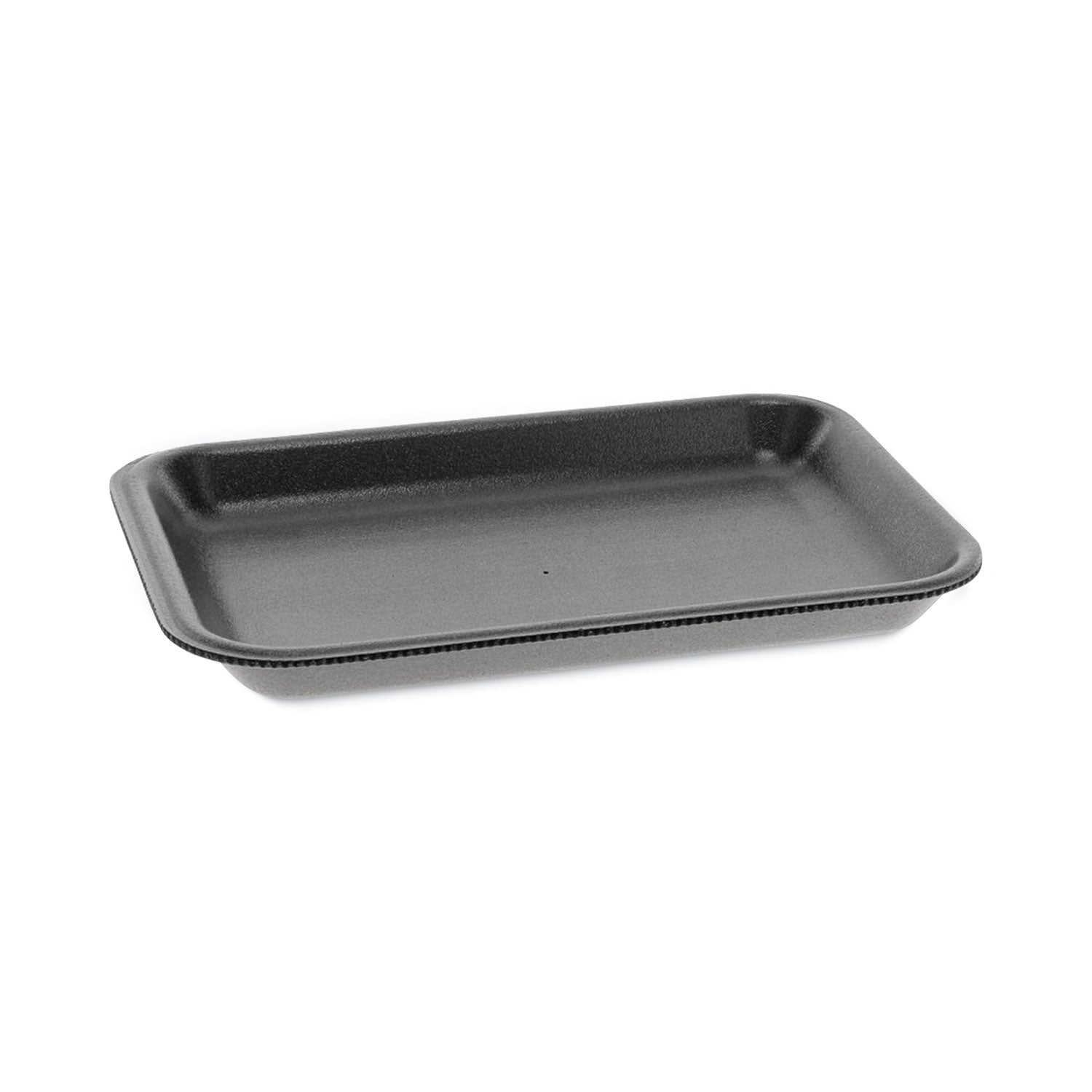 Pactiv Evergreen Supermarket Tray, #2, 8.2 x 5.7 x 0.91, Black, Foam, 500/Carton