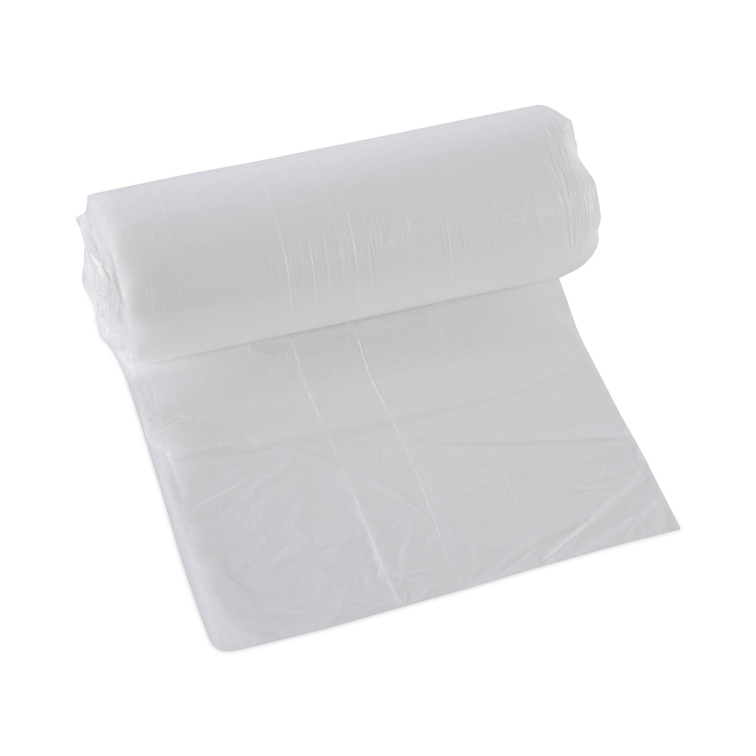 Boardwalk® High-Density Can Liners, 16 gal, 6 mic, 24" x 33", Natural, Perforated Roll, 50 Bags/Roll, 20 Rolls/Carton