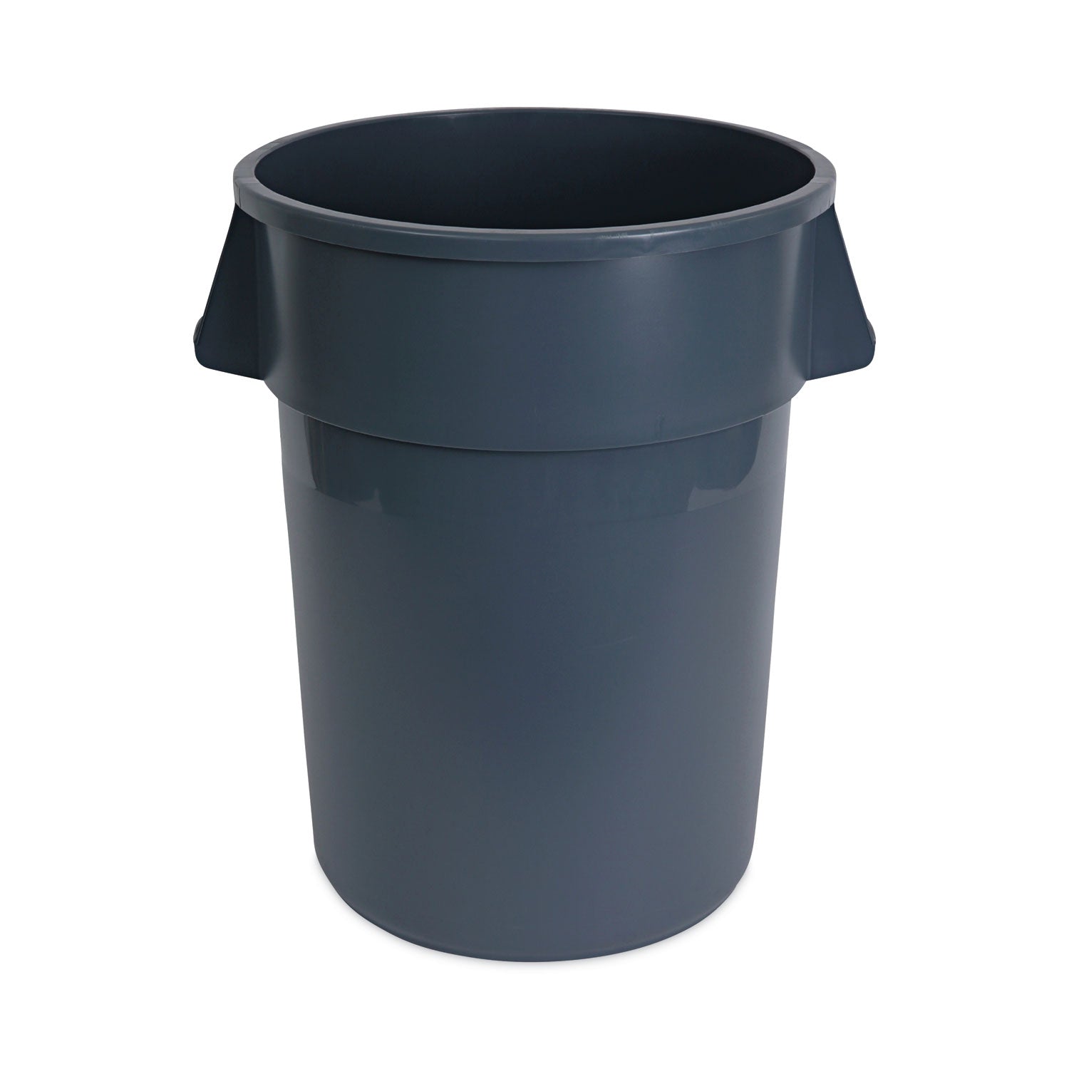 Round Waste Receptacle | 44 gal | Plastic Gray