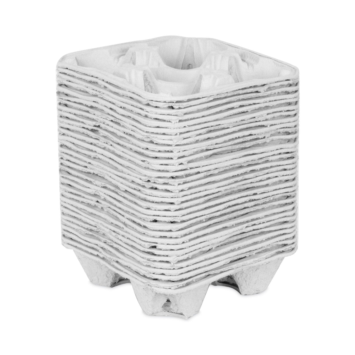 Pactiv Evergreen EarthChoice Carry-Safe Beverage Carrier, 8 oz to 32 oz, Four Cups + Food Tray, Natural, 300/Carton - Bloom Skins