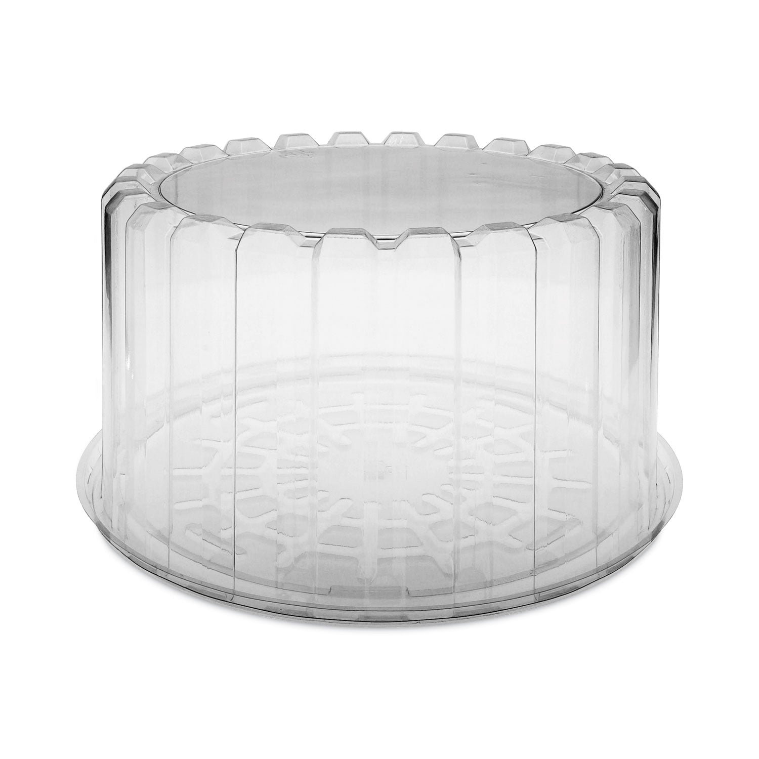 Pactiv Evergreen Plastic Cake Container, Deep 8" Cake Container, 9.25" Diameter x 5" h, Clear, 100/Carton - Bloom Skins