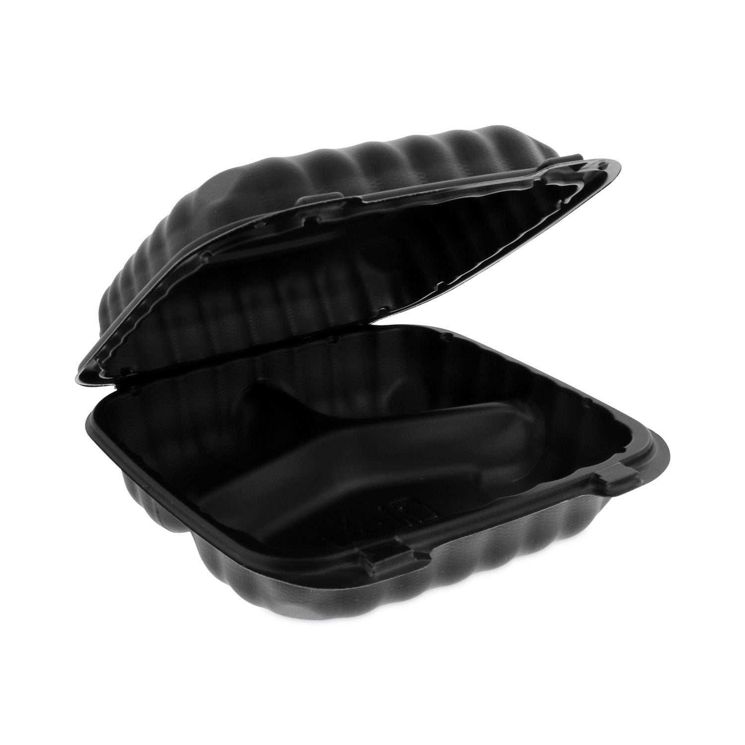 Microwavable MFPP Hinged Lid Container| Black