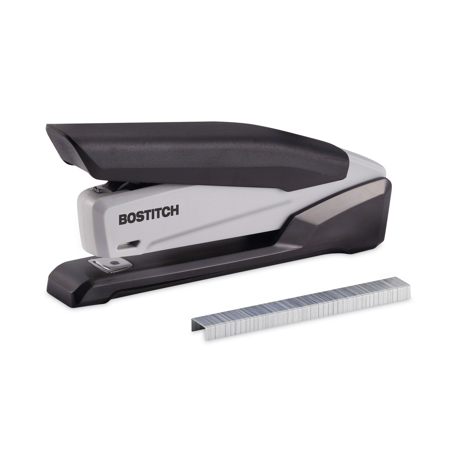 Bostitch® EcoStapler Spring-Powered Desktop Stapler with Antimicrobial Protection, 20-Sheet Capacity, Gray/Black
