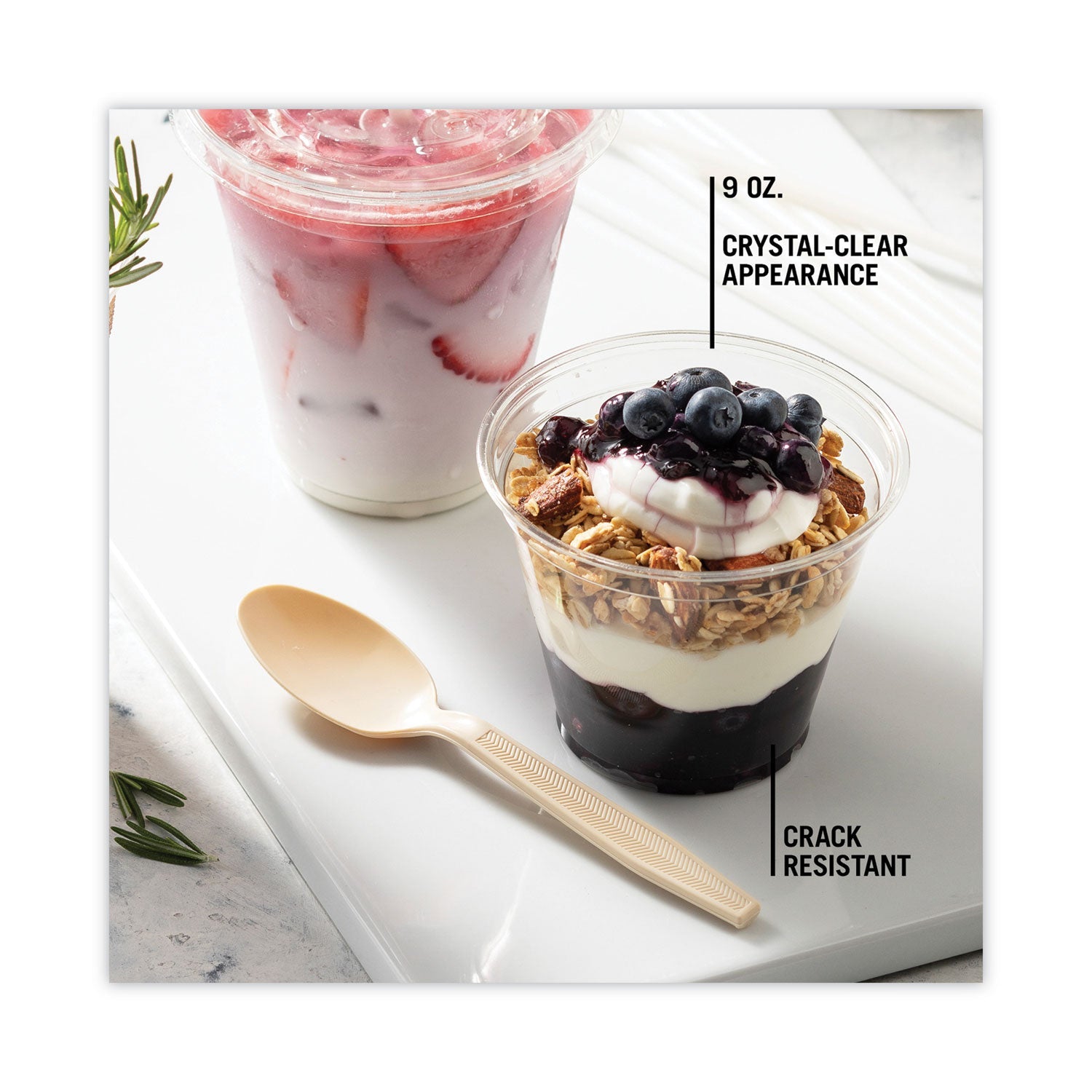 Pactiv Evergreen Earthchoice Recycled Clear Plastic Cold Cups, 9 Oz, Clear, 975/carton - Bloom Skins