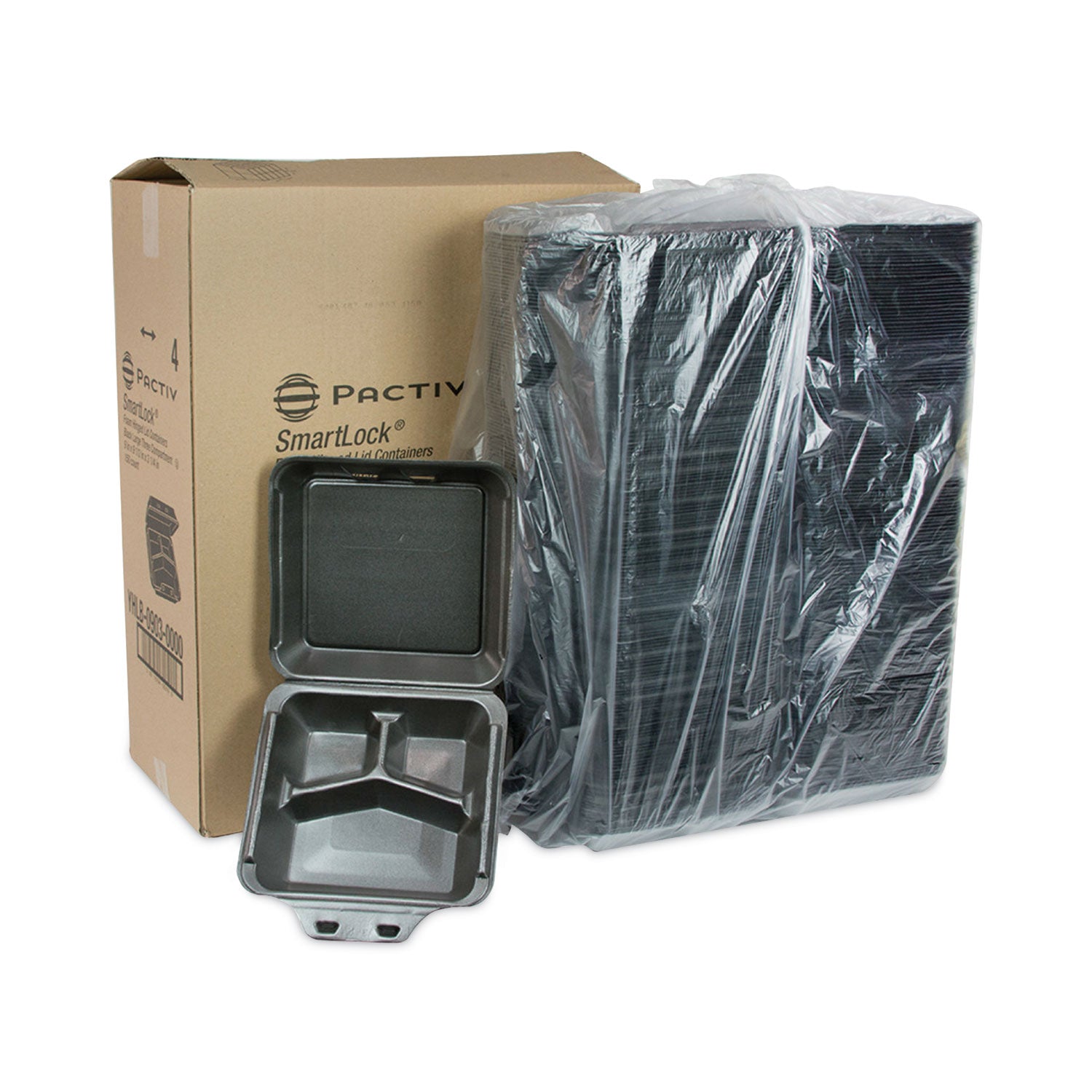SmartLock Foam Hinged Lid Container | Black