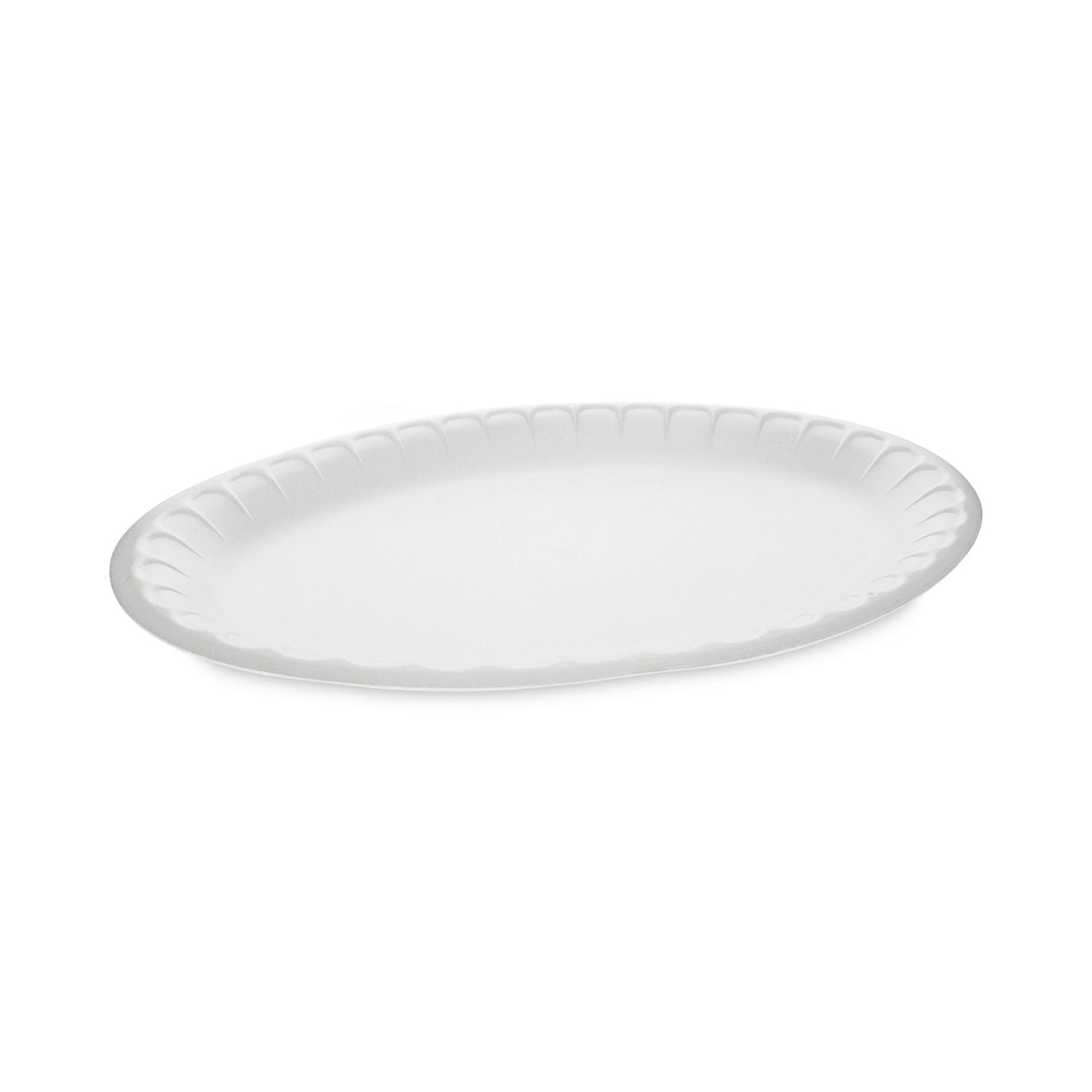 Pactiv Evergreen Placesetter Satin Non-Laminated Foam Dinnerware, Platter, 8.5 x 11.5, White, 500/Carton