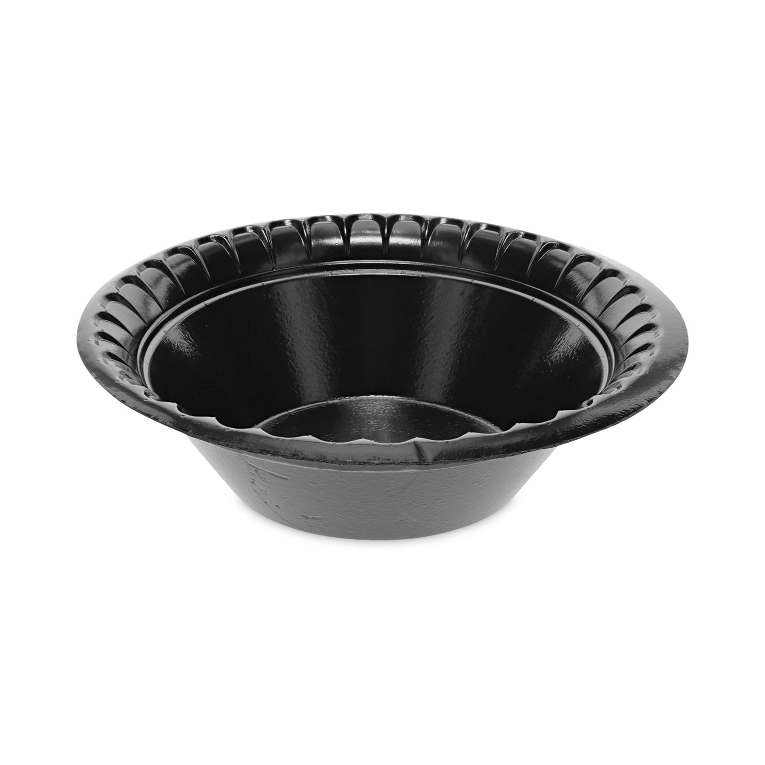 Laminated Foam Dinnerware Bowl | 12 oz Black