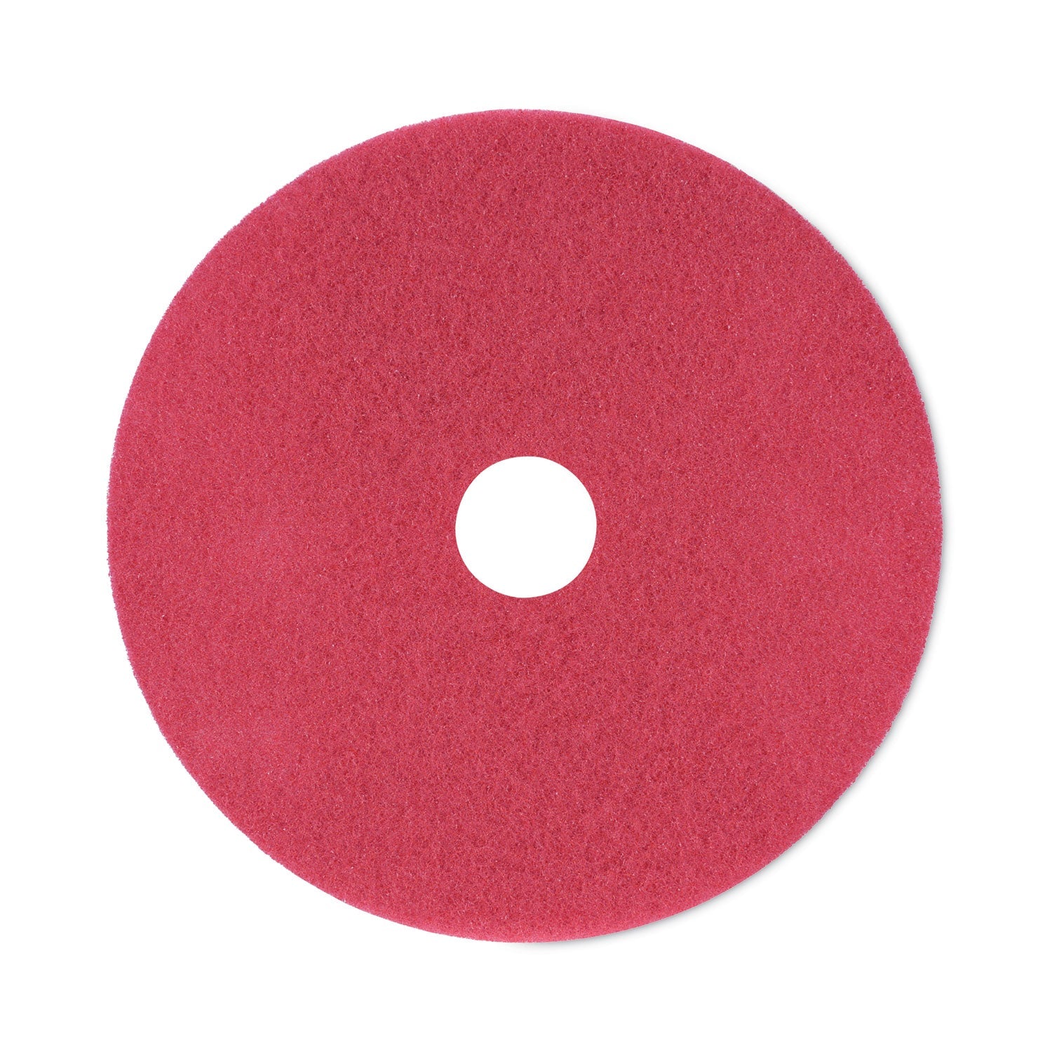 Boardwalk® Buffing Floor Pads, 21" Diameter, Red, 5/carton