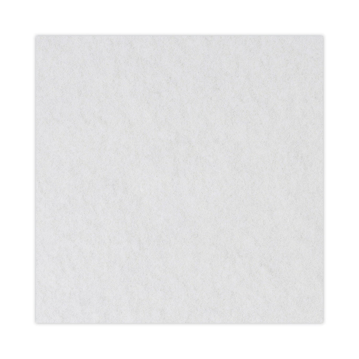 Boardwalk® Polishing Floor Pads, 20" Diameter, White, 5/carton