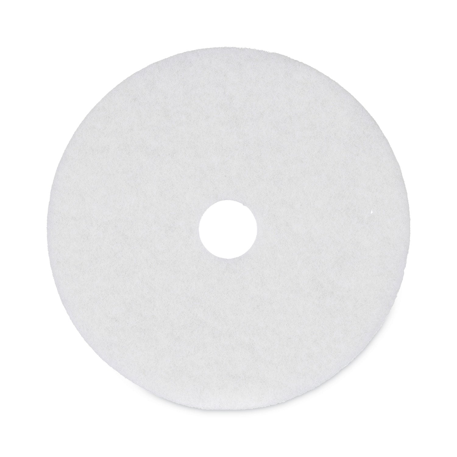 Boardwalk® Polishing Floor Pads, 20" Diameter, White, 5/carton