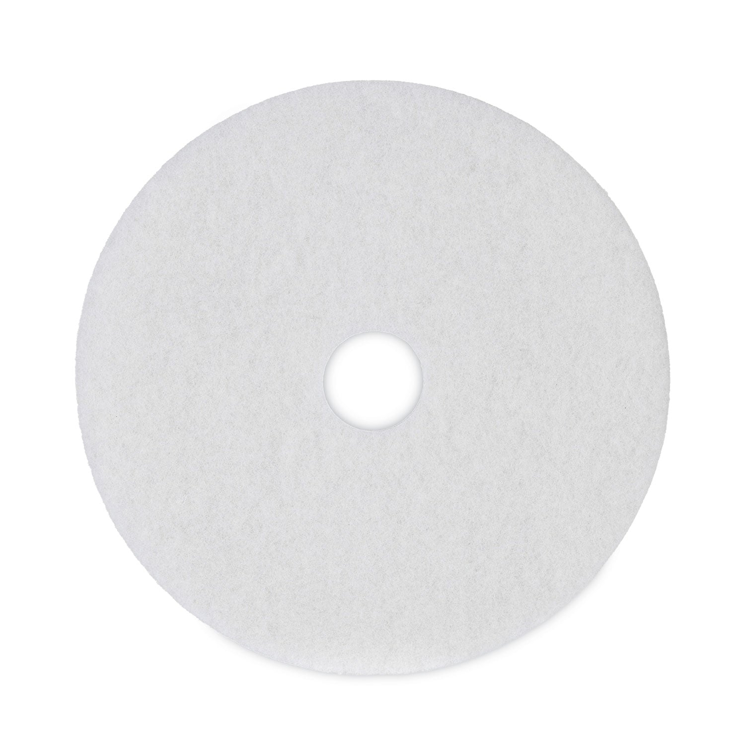 Boardwalk® Polishing Floor Pads, 19" Diameter, White, 5/carton