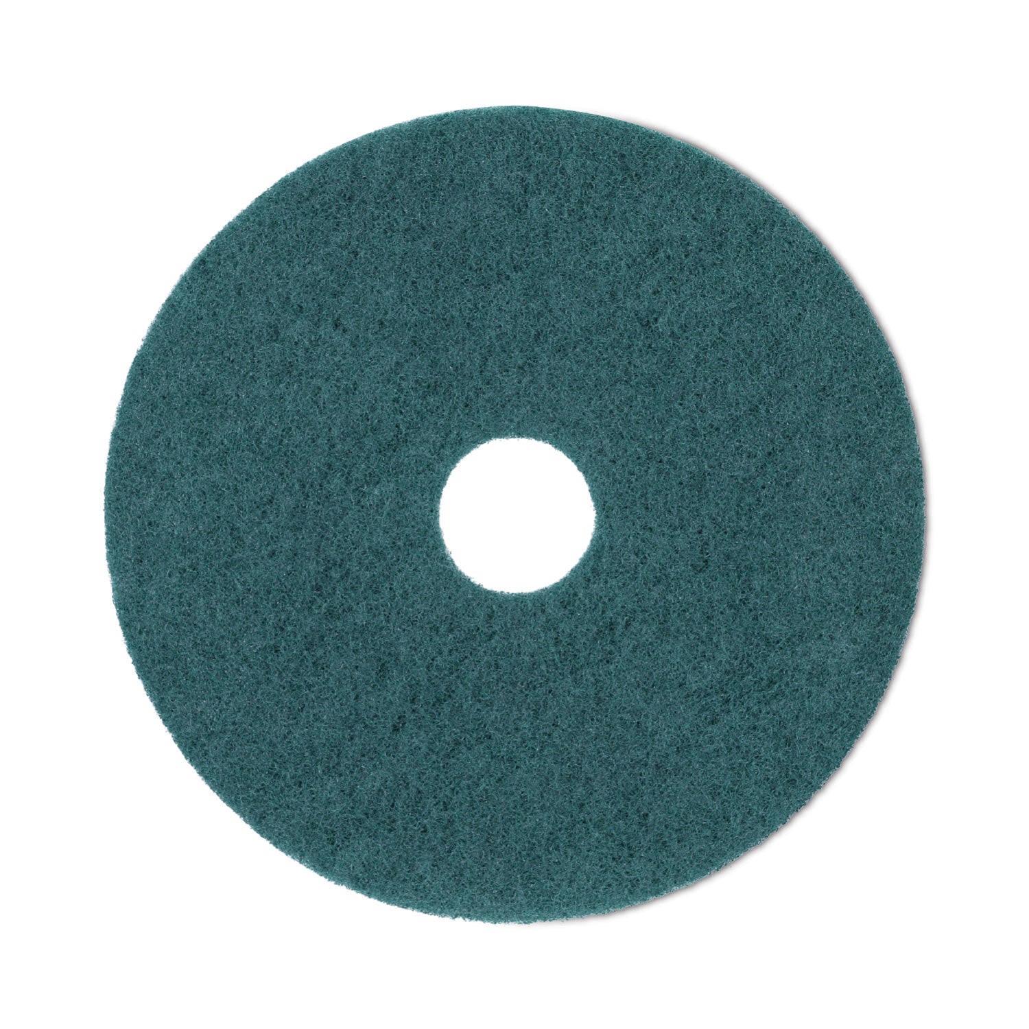 Boardwalk® Heavy-Duty Scrubbing Floor Pads, 19" Diameter, Green, 5/carton