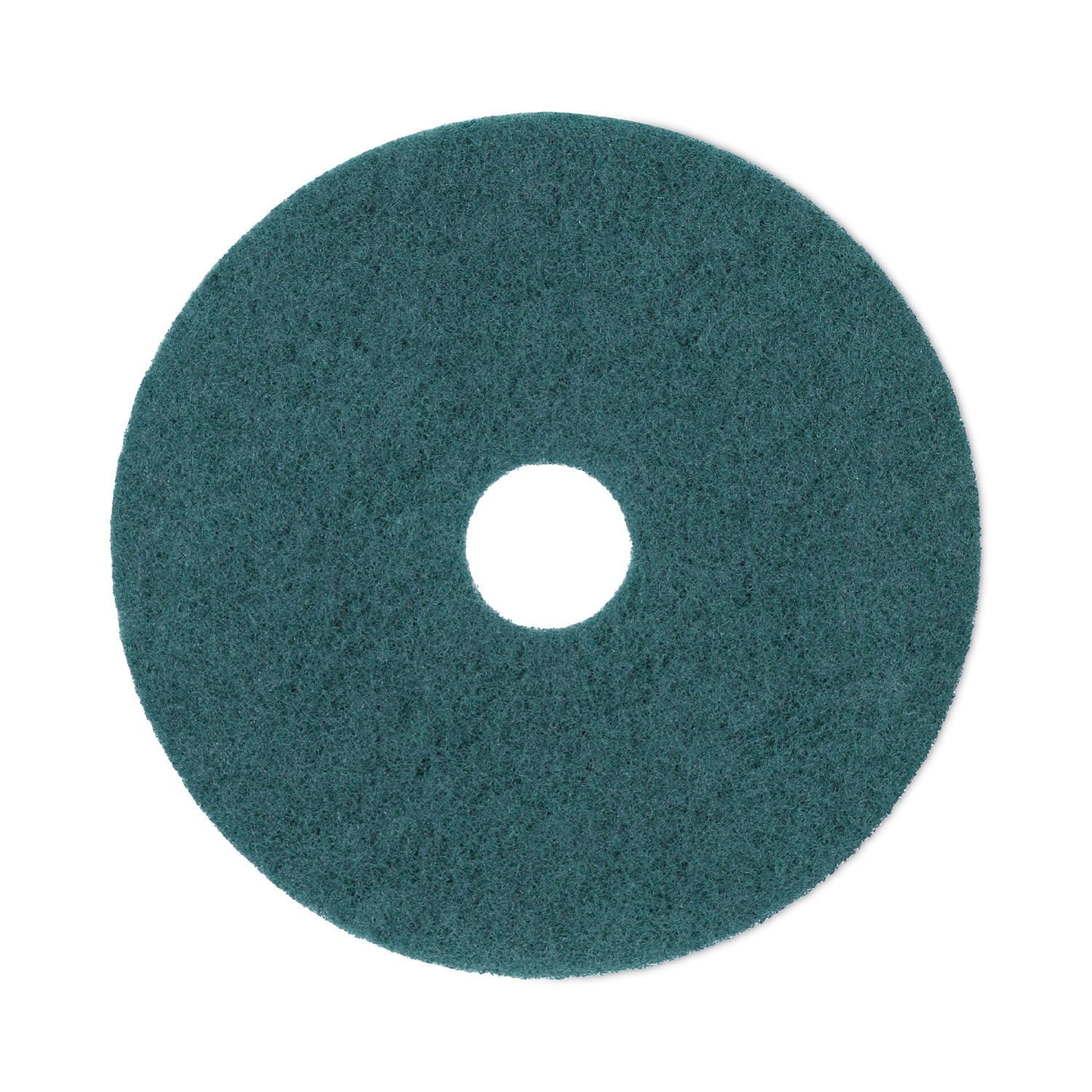 Boardwalk® Heavy-Duty Scrubbing Floor Pads, 17" Diameter, Green, 5/carton