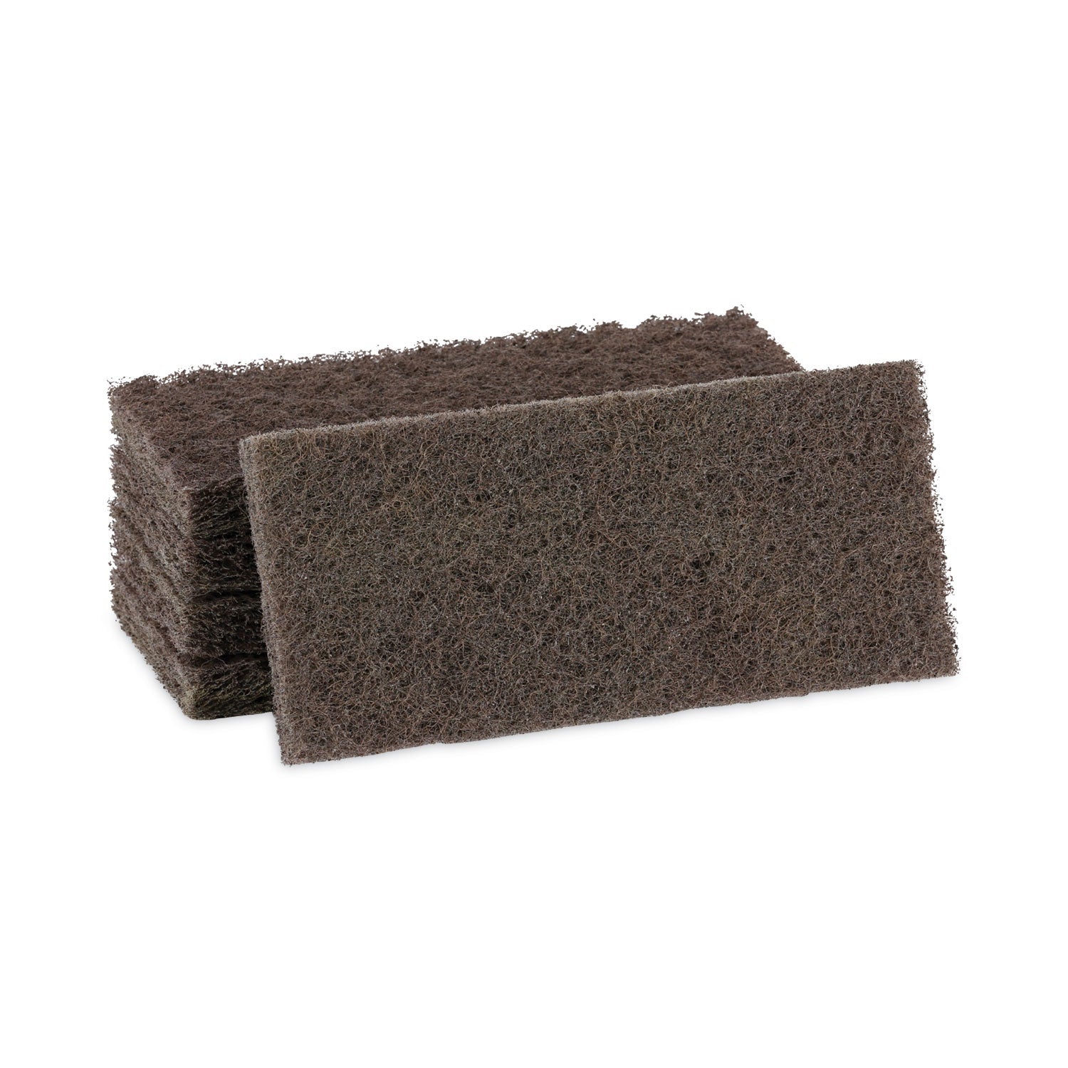 Heavy-Duty Scouring Pad | Brown, 20/Carton