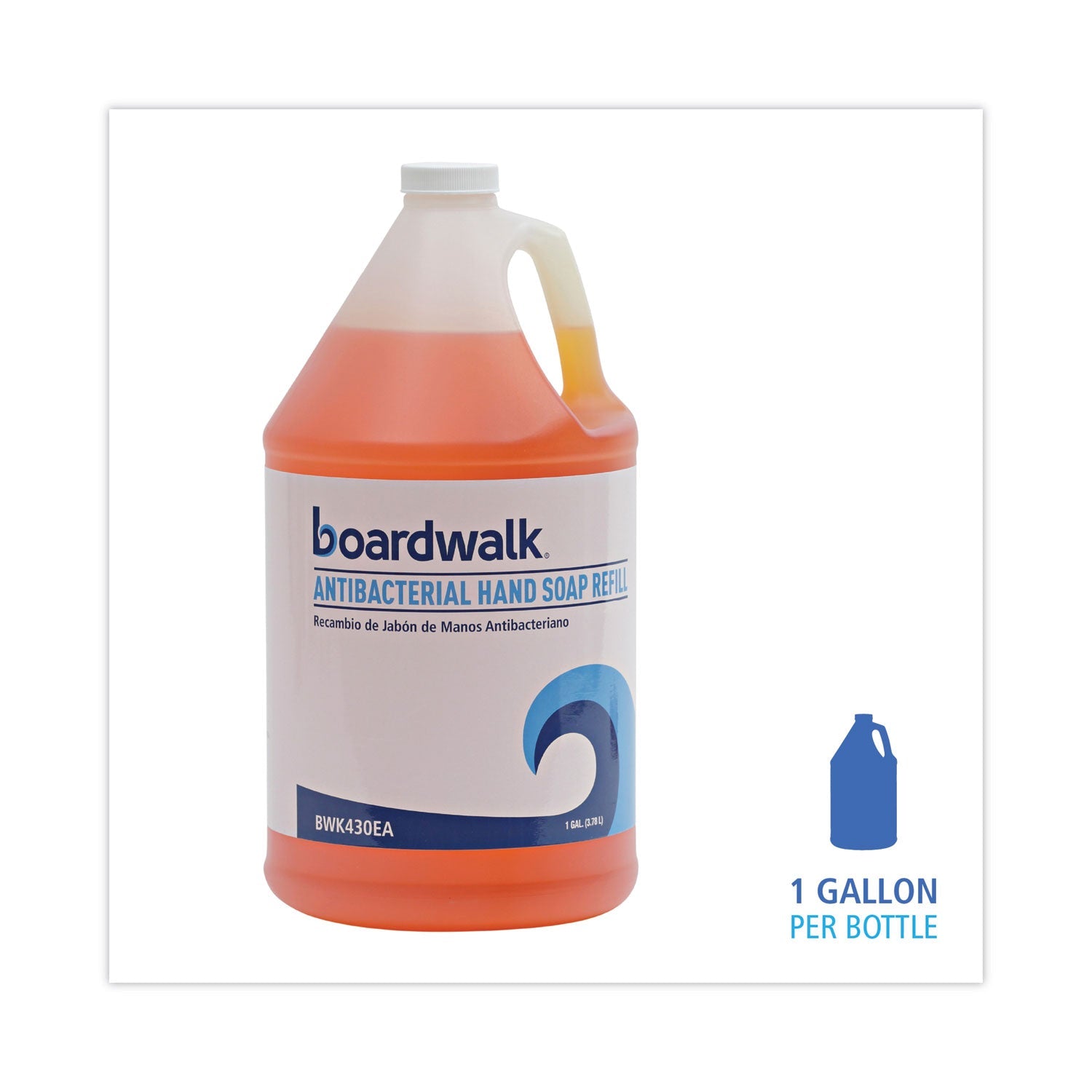Boardwalk® Antibacterial Liquid Soap Refill, Clean Scent, 1 gal Bottle