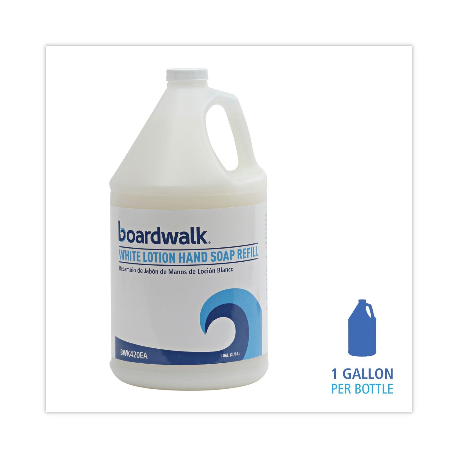Boardwalk® Mild Cleansing Lotion Hand Soap Refill, Cherry Scent, 1 gal Bottle, 4/Carton