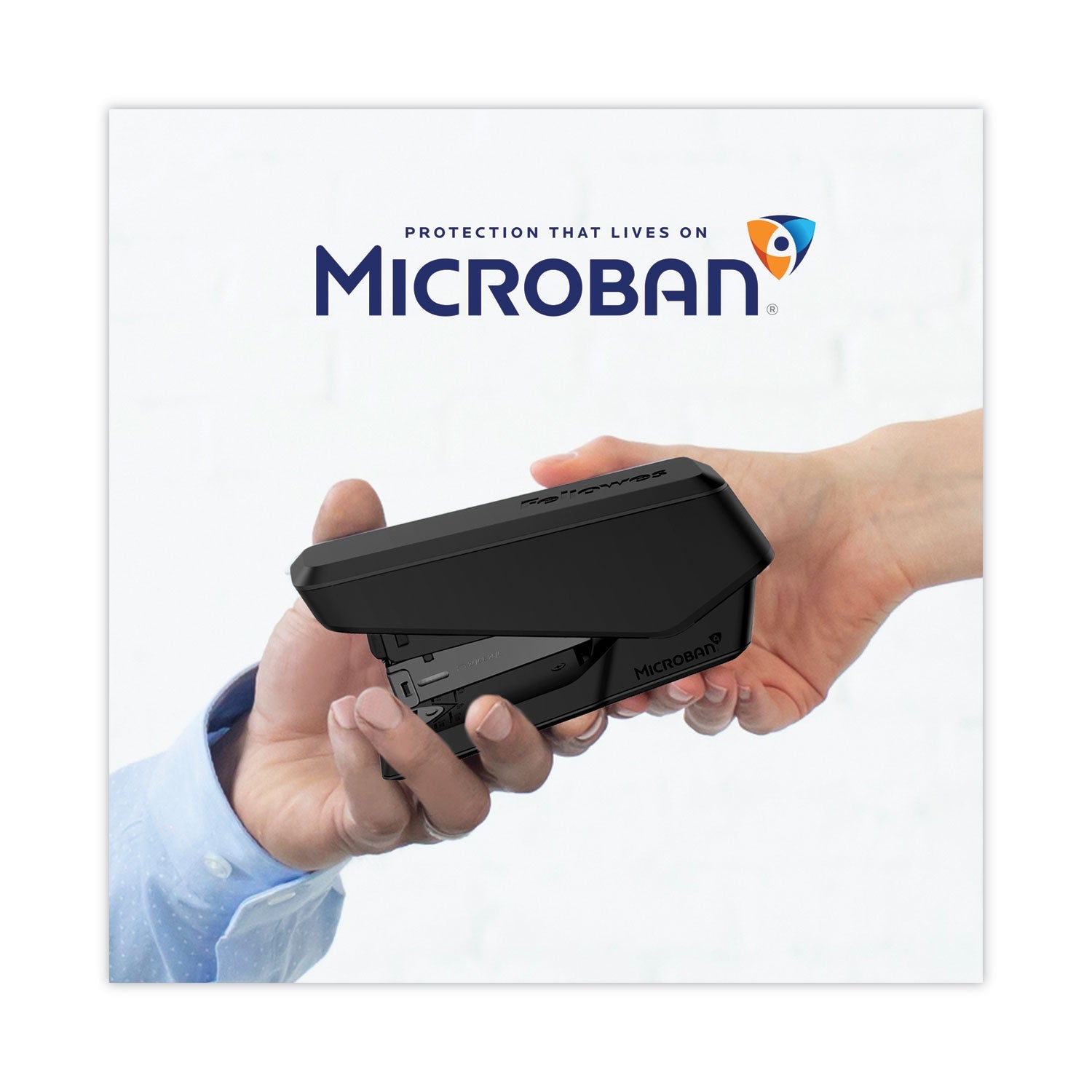 Fellowes® LX840 EasyPress Half Strip Stapler with Antimicrobial Protection, 25-Sheet Capacity, Black - Bloom Skins