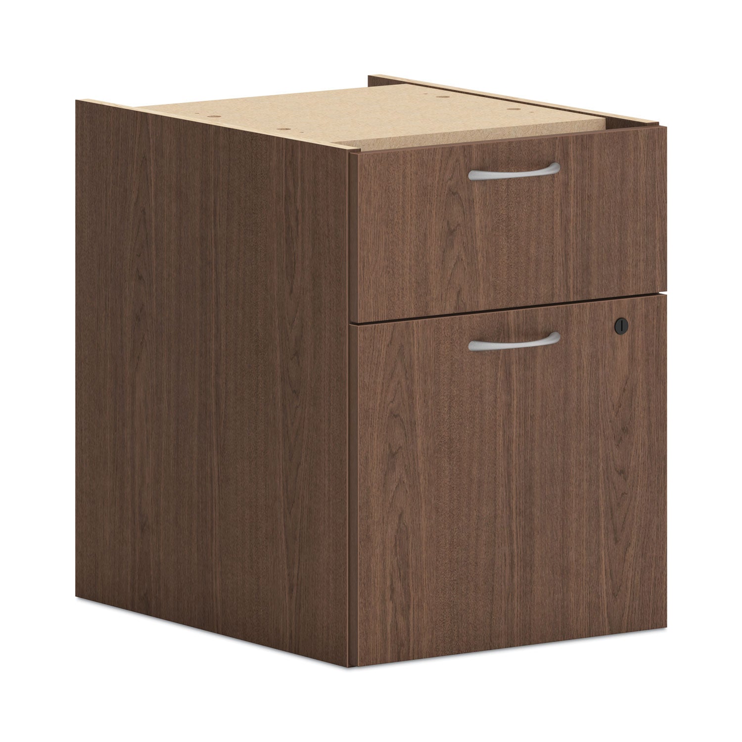 HON® Mod Support Pedestal | 2-Drawer Sepia Walnut