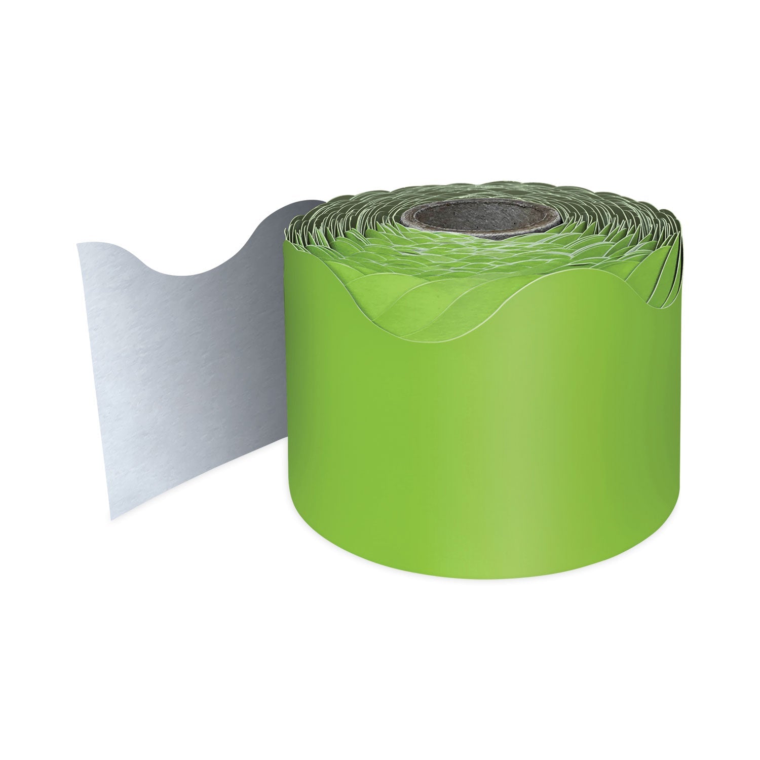 Back to School Rolled Border | Lime, Scalloped