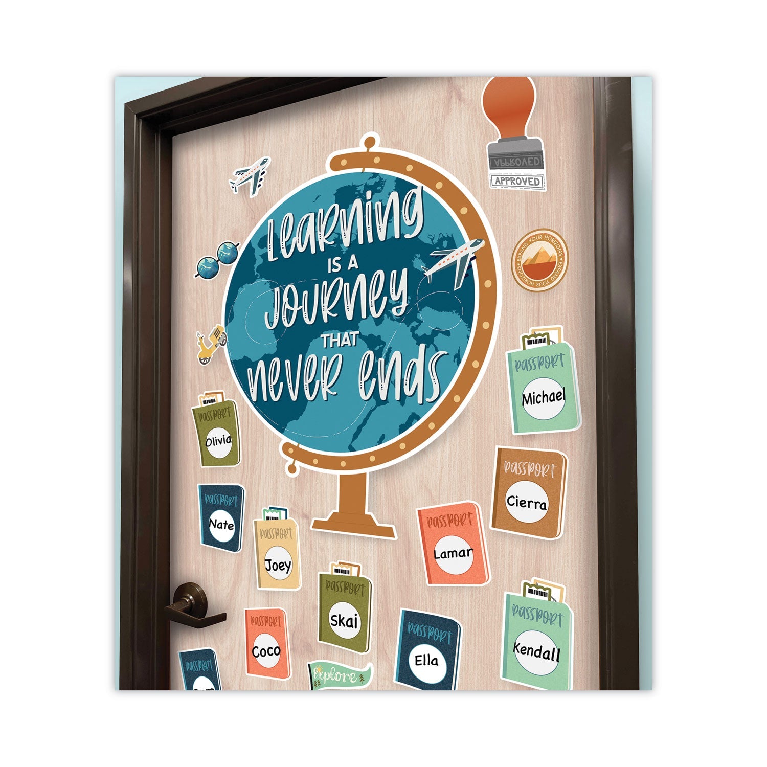Carson-Dellosa Education Motivational Bulletin Board Sets, 45-Piece Set, Learning Is a Journey, 30.1" x 24", Multicolor