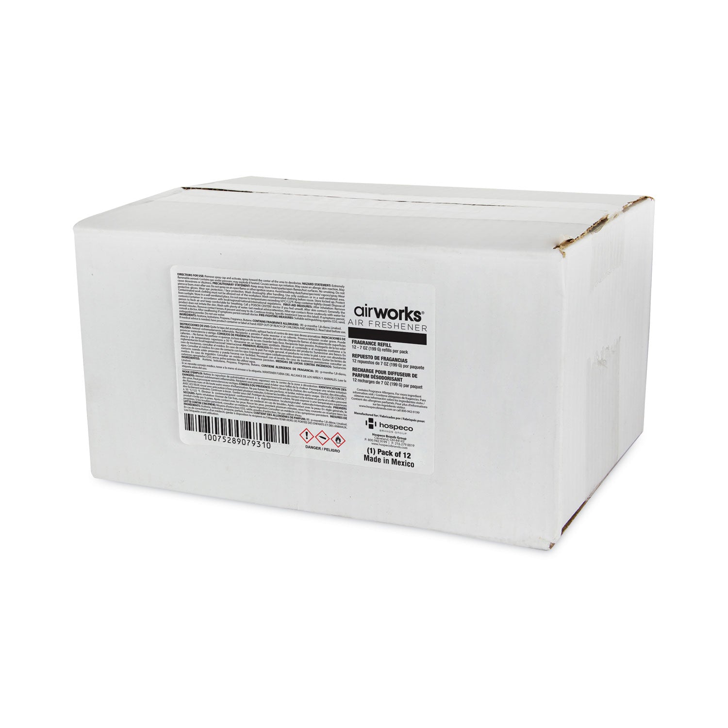 HOSPECO® AirWorks Metered Aerosol Spray, Very Vanilla, 7 oz, 12/Carton - Bloom Skins