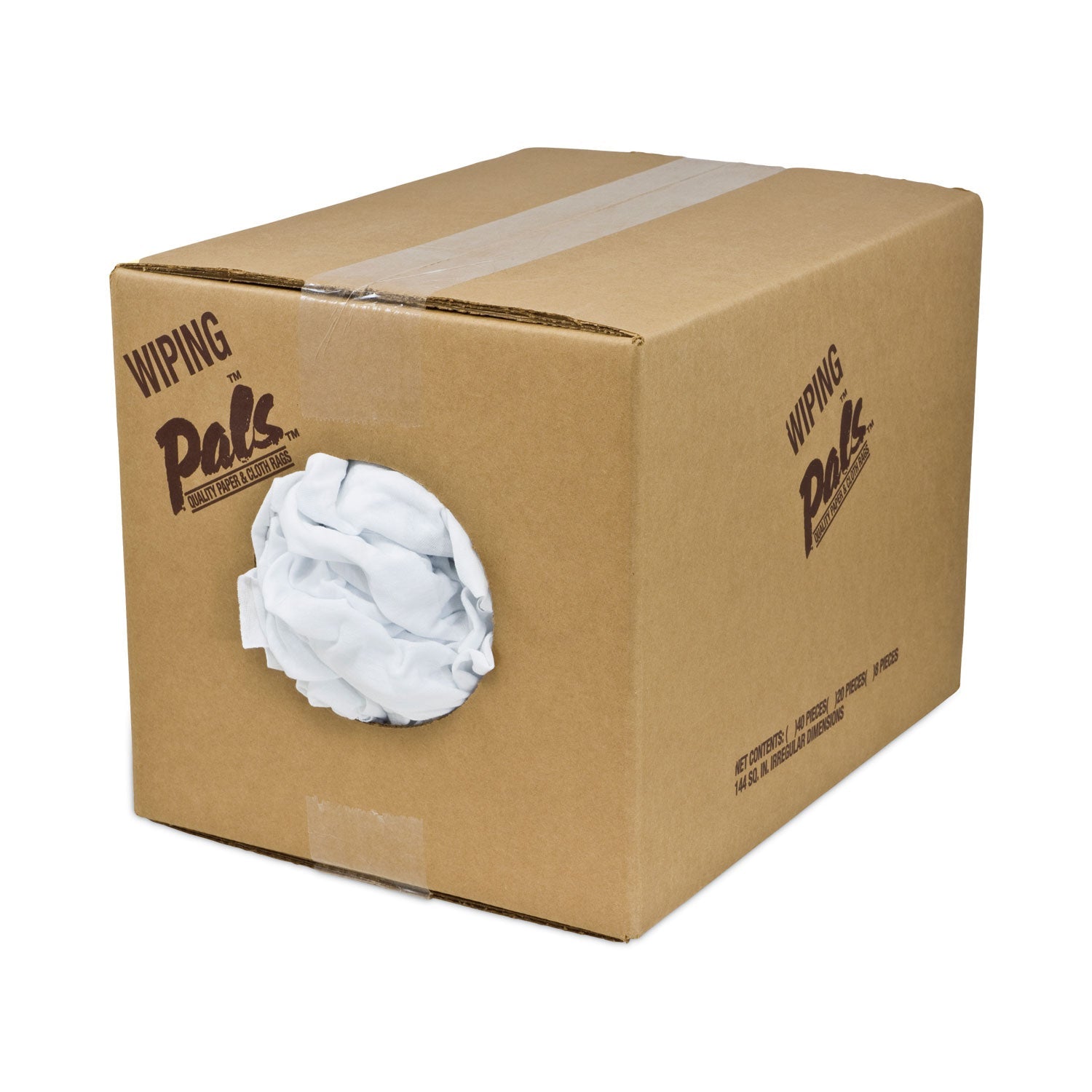 HOSPECO® Reclaimed White Knit Rags, 10 lb/Carton