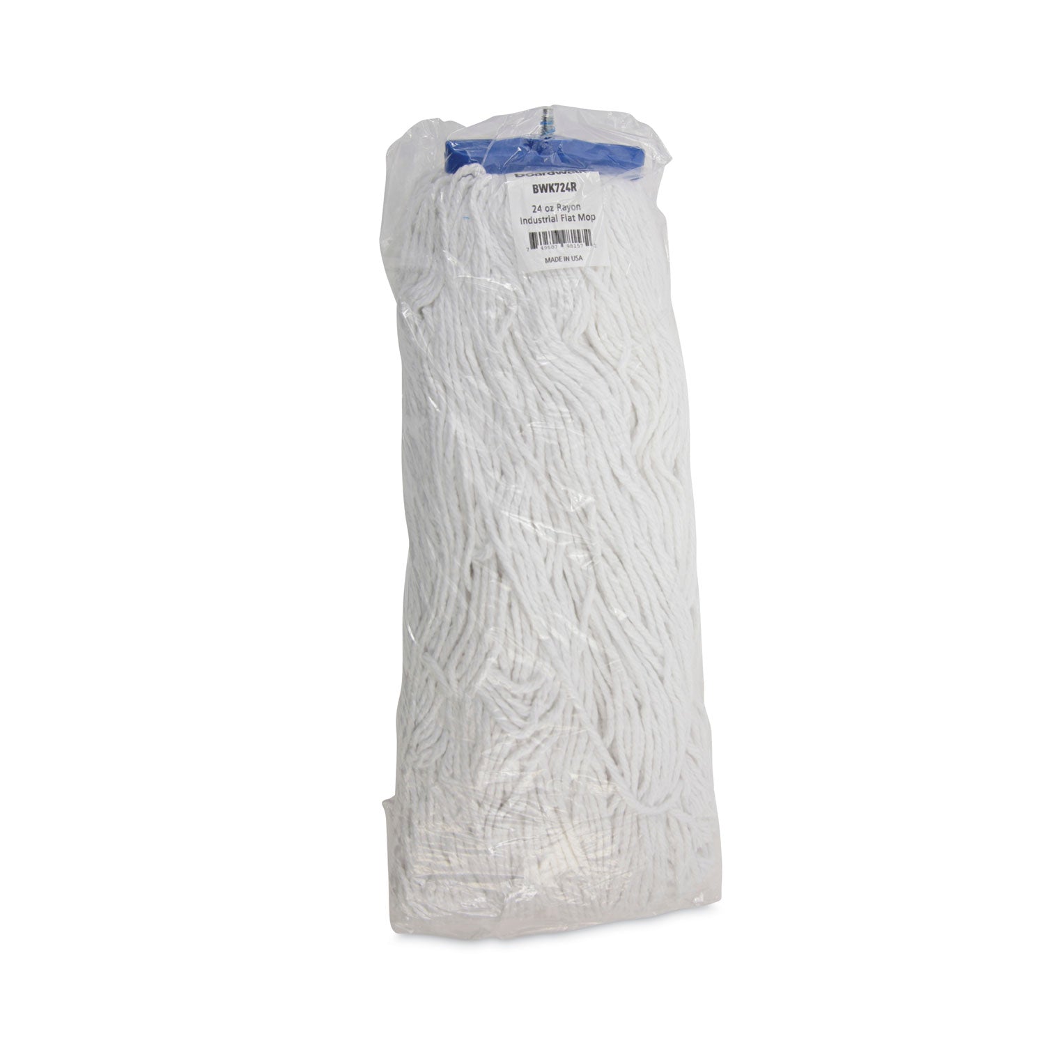 Boardwalk® Cut-End Lie-Flat Wet Mop Head, Rayon, 24oz, White