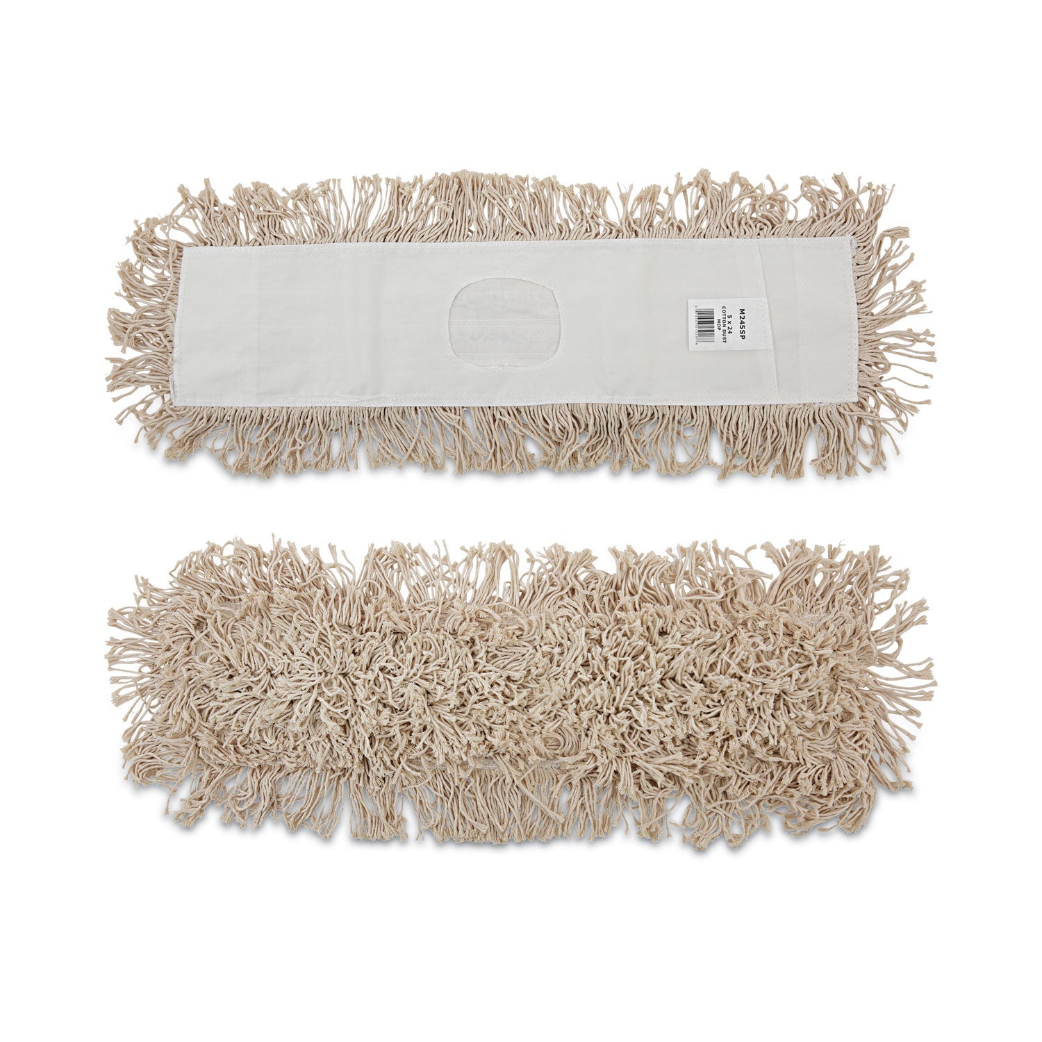 Boardwalk® Cotton Dry Mopping Kit, 24 X 5 Natural Cotton Head, 60" Natural Wood Handle
