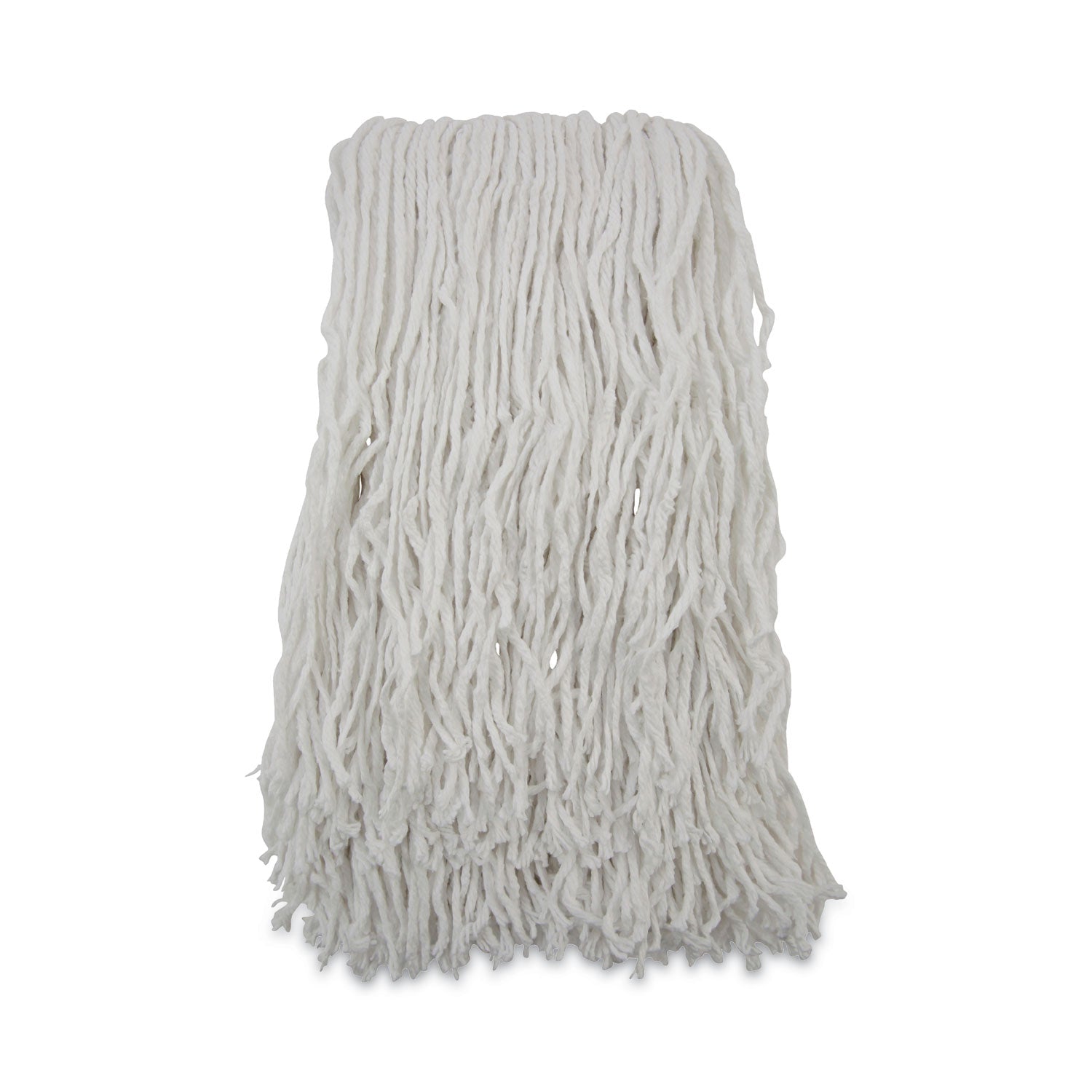 Boardwalk® Banded Rayon Cut-End Mop Heads, #24, White, 1.25" Headband, 12/Carton