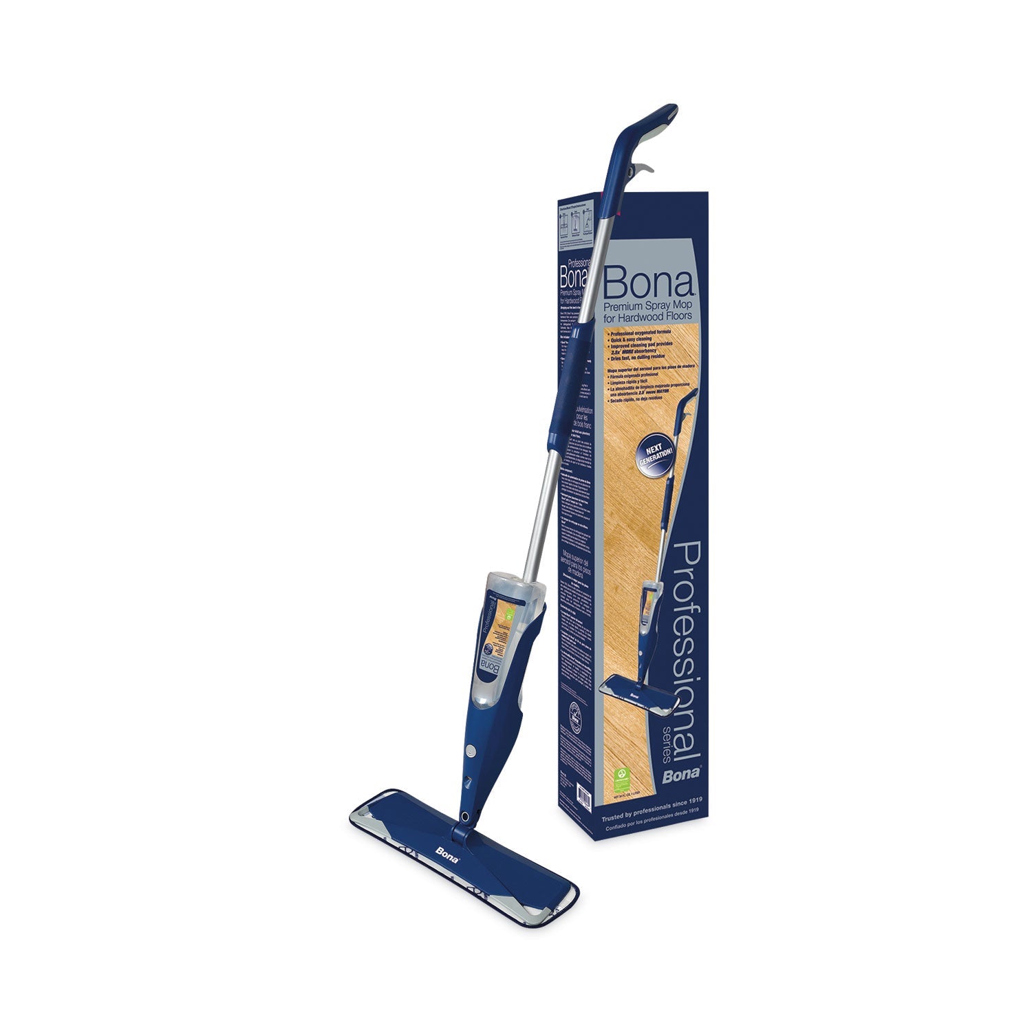 Hardwood Floor Mop | 15" Microfiber Head, 52"