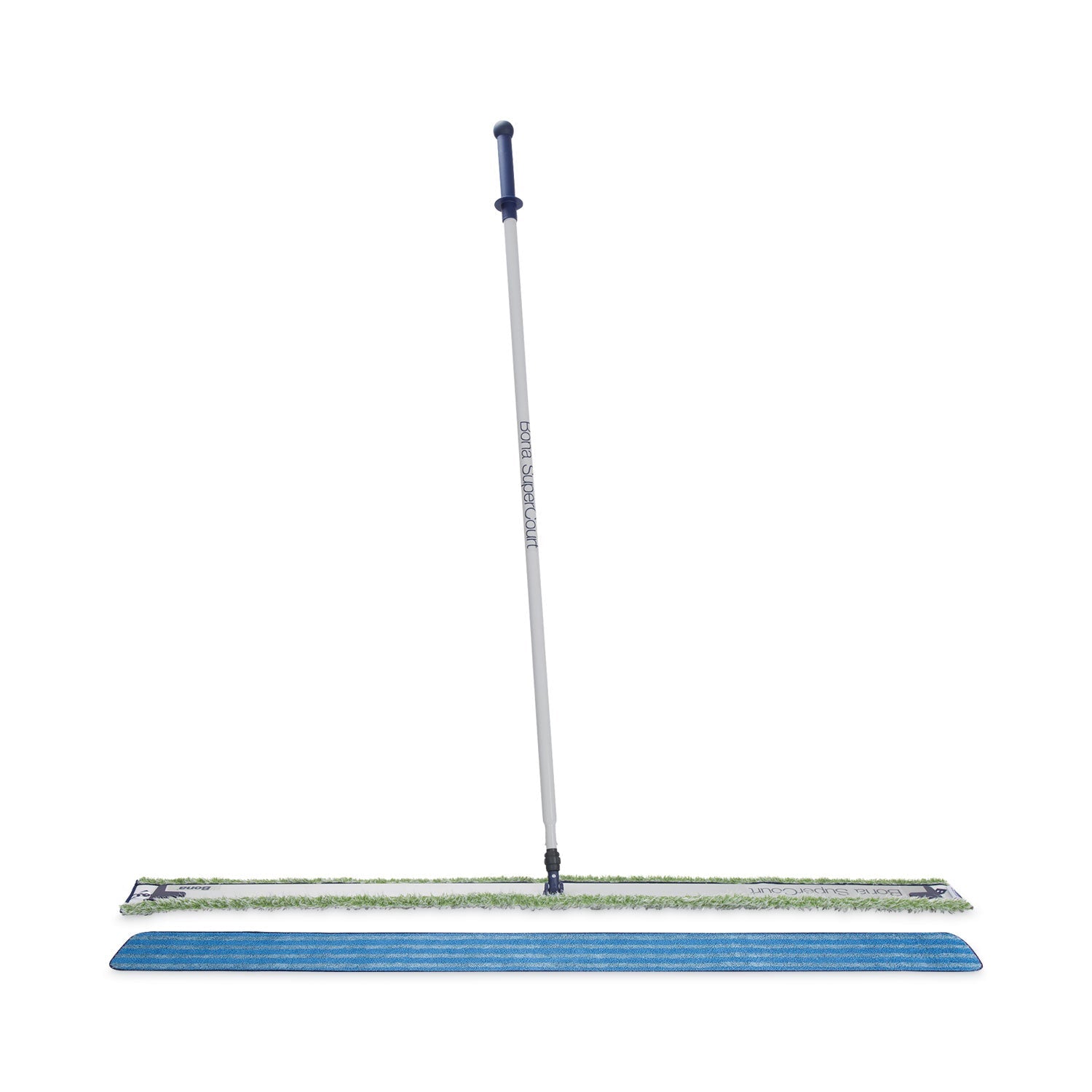 Bona® SuperCourt Athletic Floor Care System, 60" Wide Microfiber Head, 66" Silver/Blue Aluminum Handle