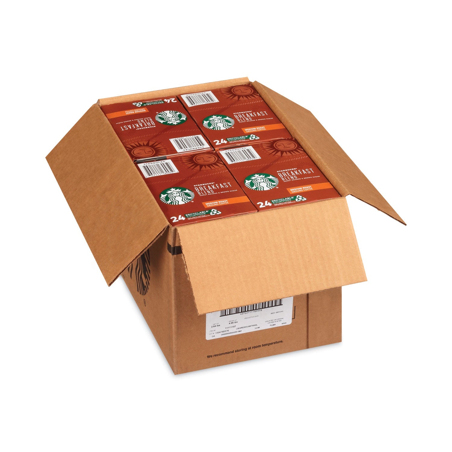 Starbucks K-Cups | Breakfast Blend, 96/Carton