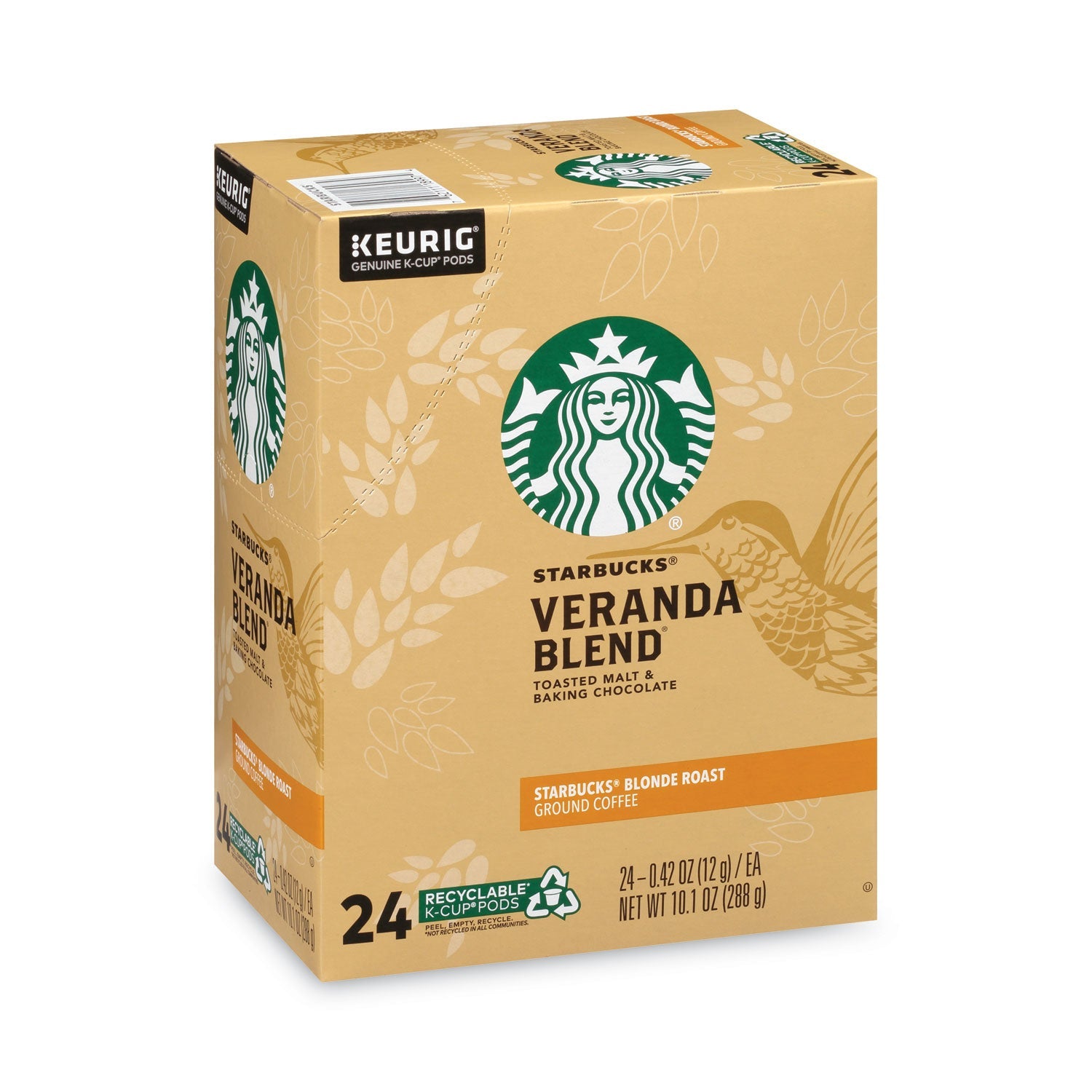 Starbucks® Veranda Blend Coffee K-Cups Pack, 24/box
