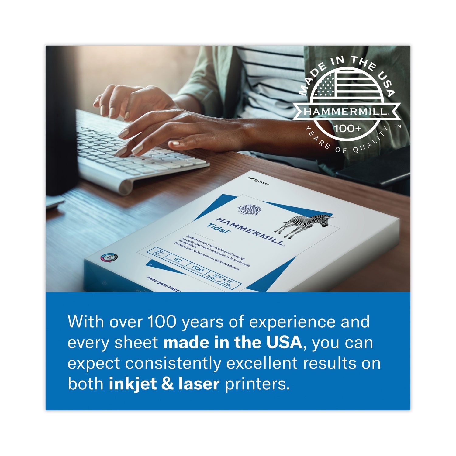 Hammermill® Colors Print Paper, 20 lb Bond Weight, 8.5 x 11, Goldenrod, 500/Ream